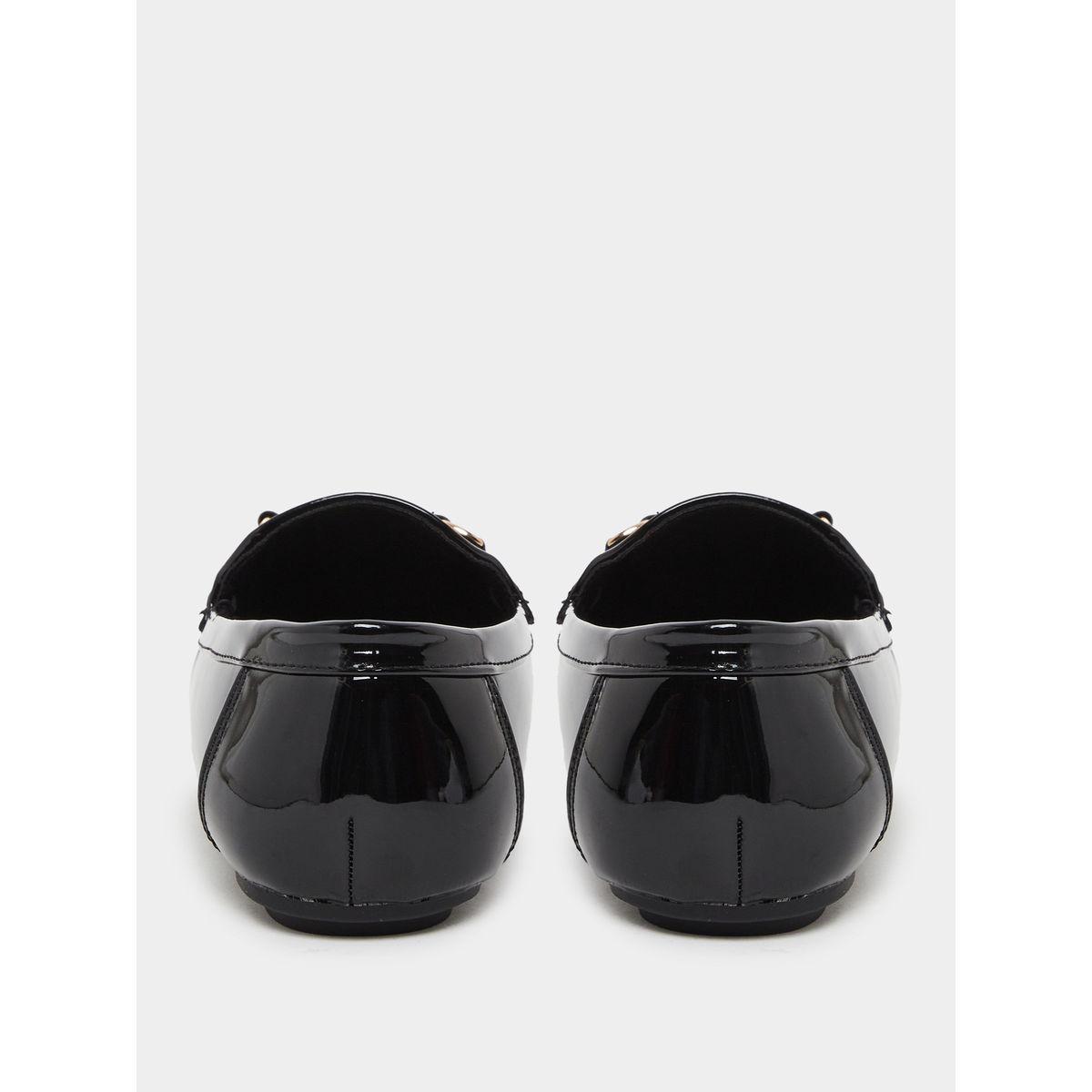 Styli Buckle Accent Leather Look Loafers-women-shoes-flats-loafers-image-4