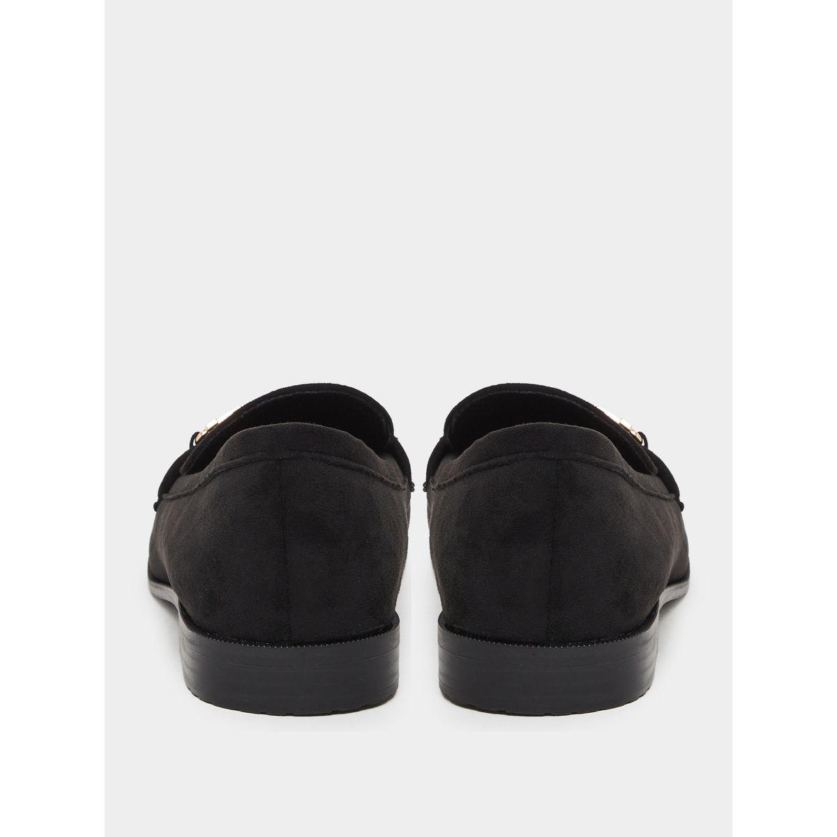 حذاء بمقدمة دائرية ومزين بحلية معدنية-women-shoes-flats-loafers-image-4