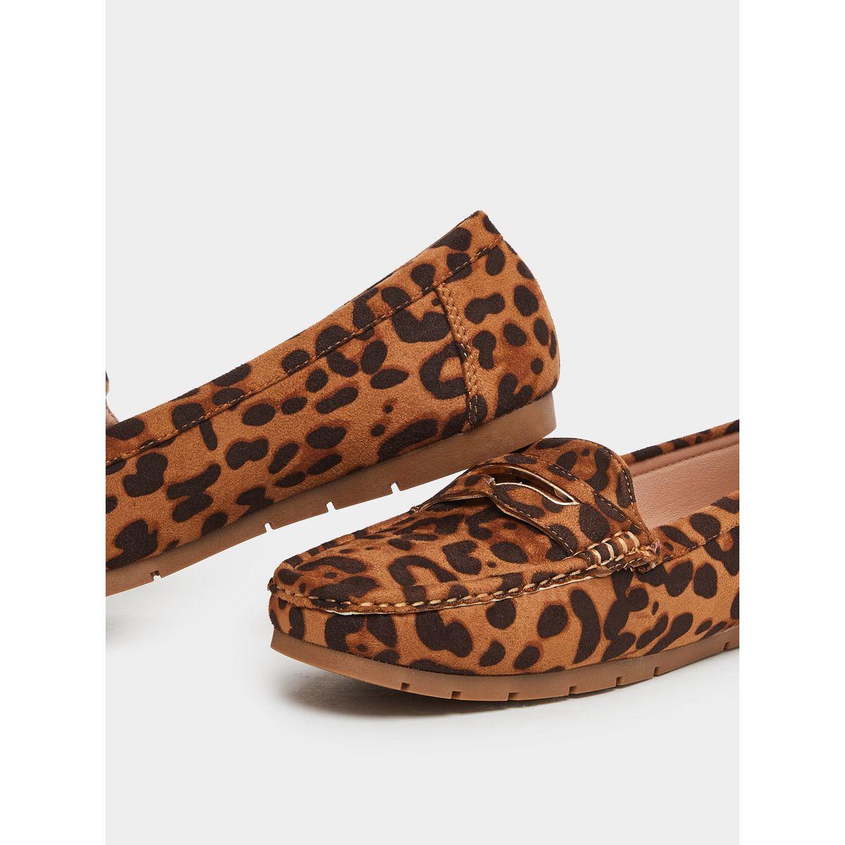 Styli Women Brown Leopard Print Loafers-women-shoes-flats-loafers-image-3