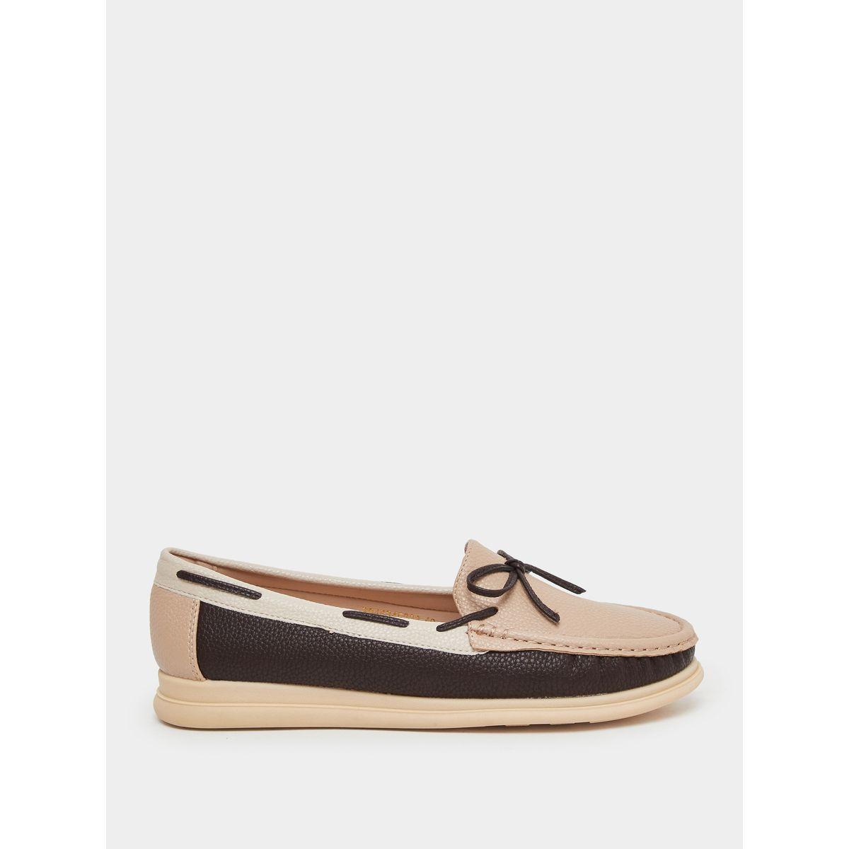 Styli Casual Color Block Bow Detail Shoes-women-shoes-loafersandmoccasins-image-1