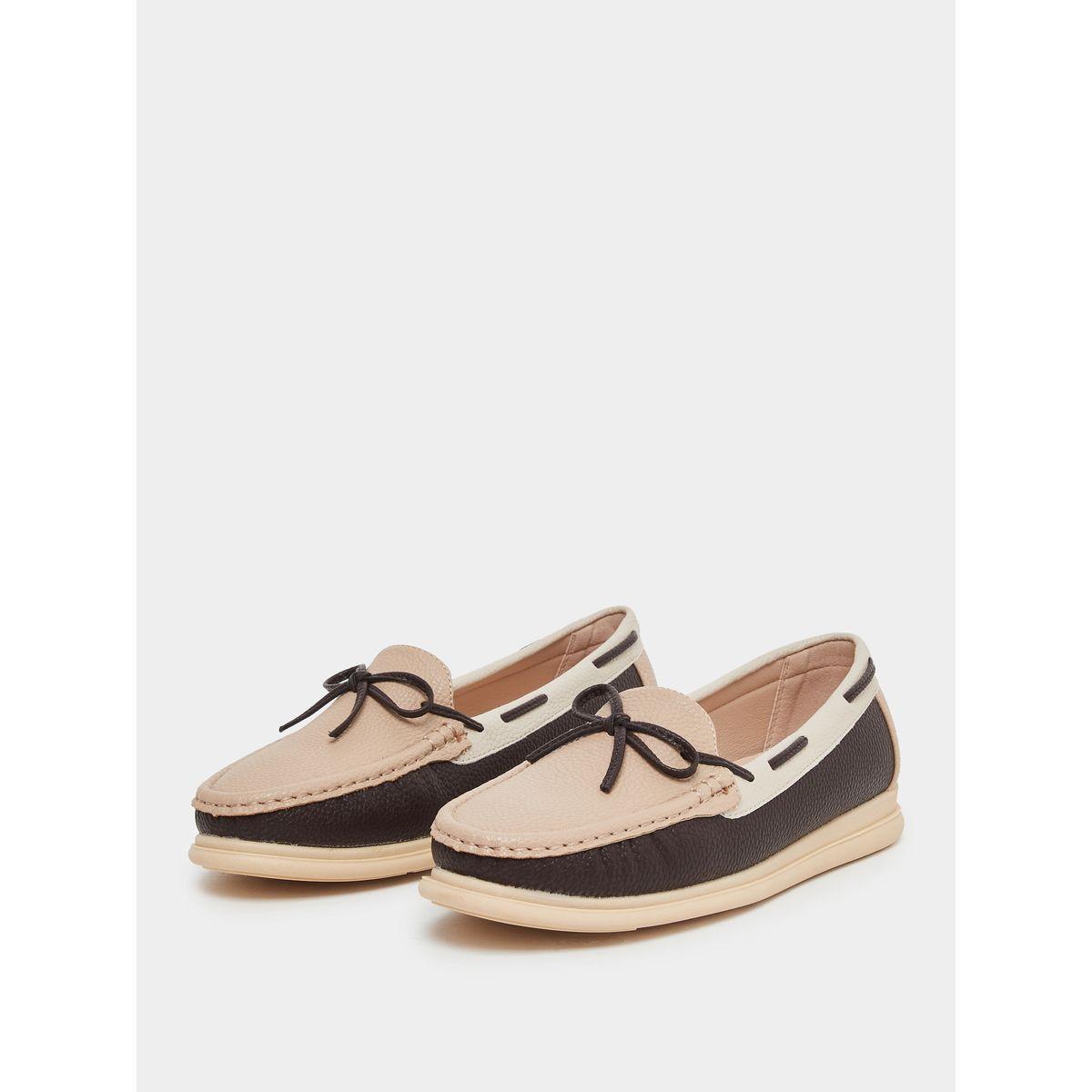 Styli Casual Color Block Bow Detail Shoes-women-shoes-loafersandmoccasins-image-2