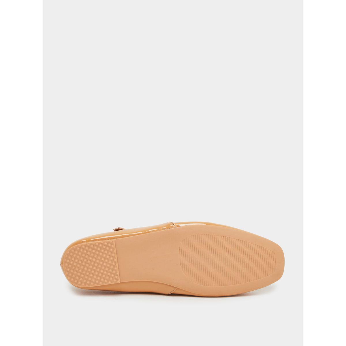 Styli Women Tan Patent Leather Look Mary Jane Shoes-women-shoes-ballerinas-image-6