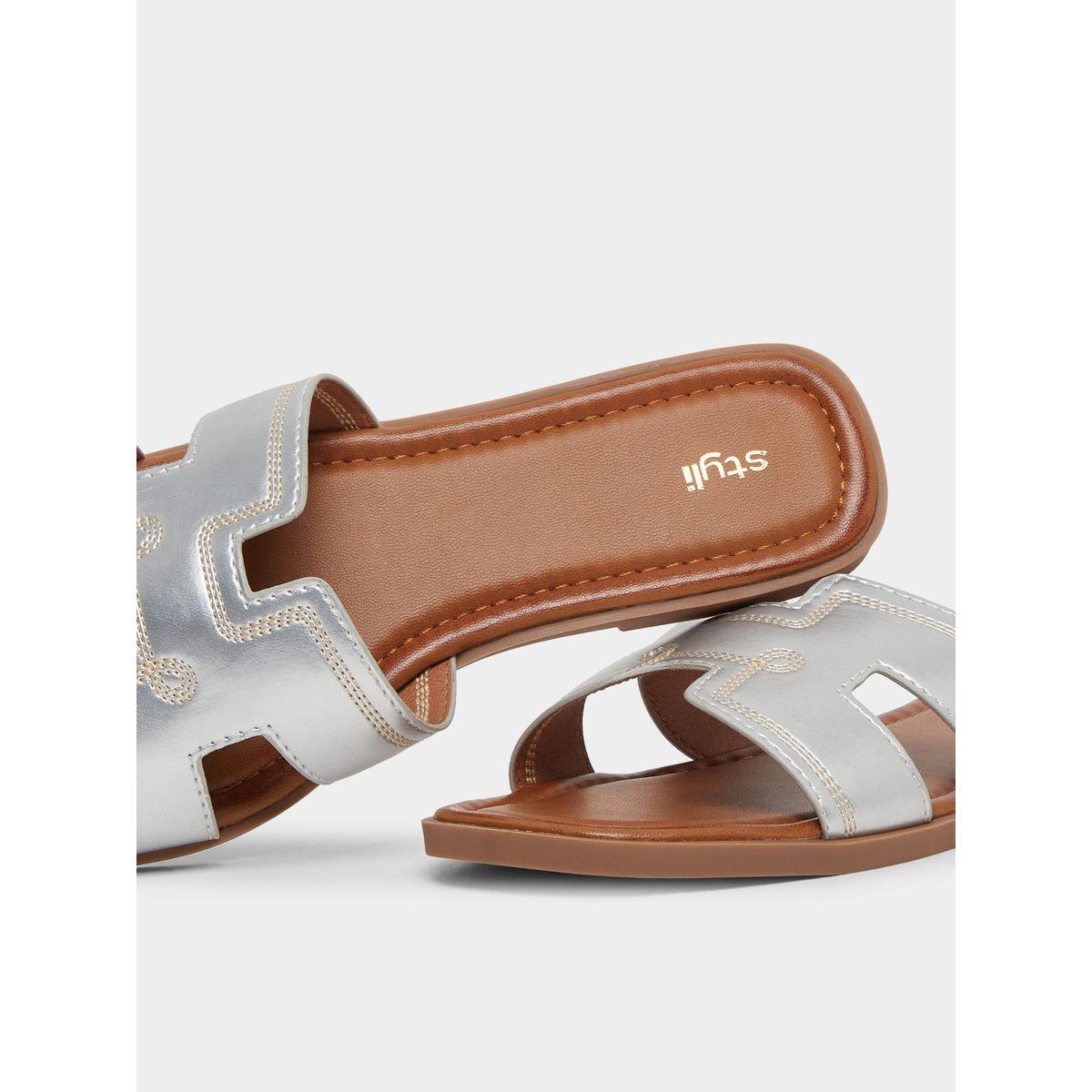 Styli Open Toe Flat Sandals-women-shoes-sandals-flats-image-4