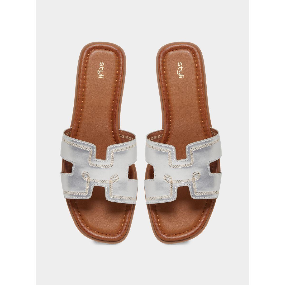 Styli Open Toe Flat Sandals-women-shoes-sandals-flats-image-6