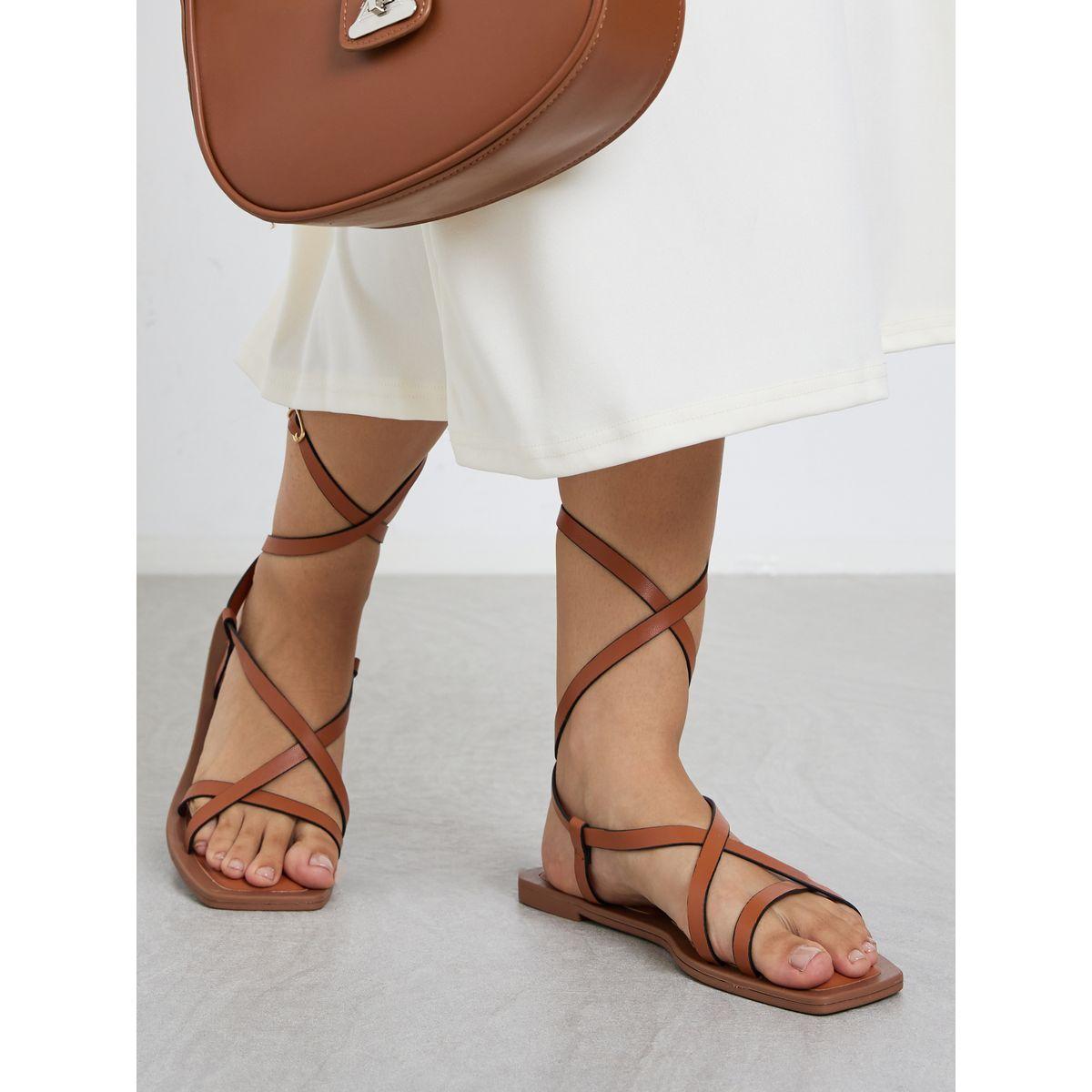Styli Strappy Flat Sandals-women-shoes-sandals-flats-image-2