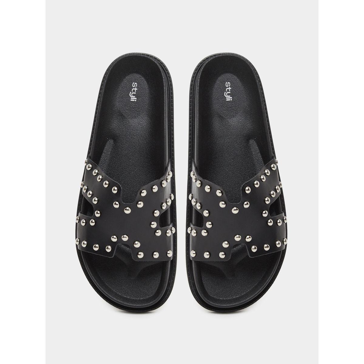 Styli Studded Vamp Open Toe Sandals-women-shoes-flipflopsandslides-image-5