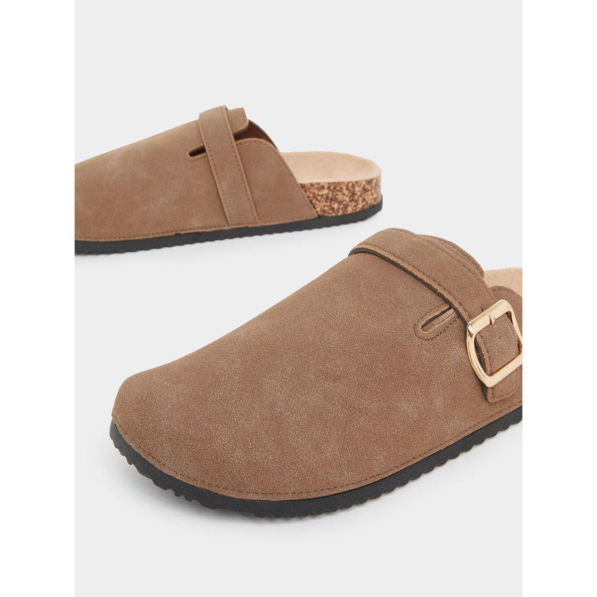 Styli Suede Look Buckle Detail Mules-women-shoes-sandals-flats-image-3