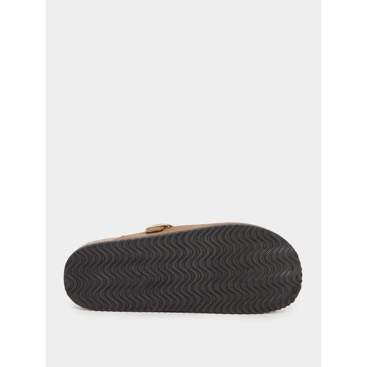 Styli Suede Look Buckle Detail Mules-women-shoes-sandals-flats-image-4