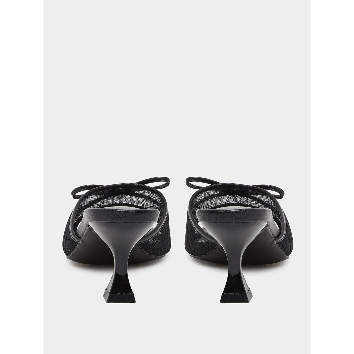 Styli Bow Detail Kitten Heel Sandals-women-shoes-sandals-heeled-image-5