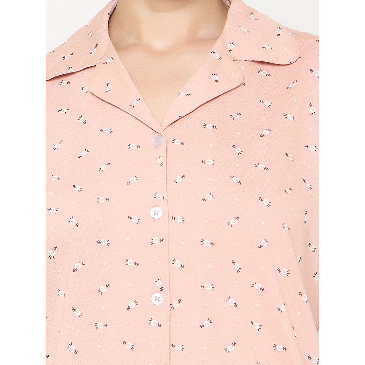 طقم بيجاما من بنطال وبلوزة بأكمام قصيرة-women-clothing-nightwear-pyjamas-longsets-image-4