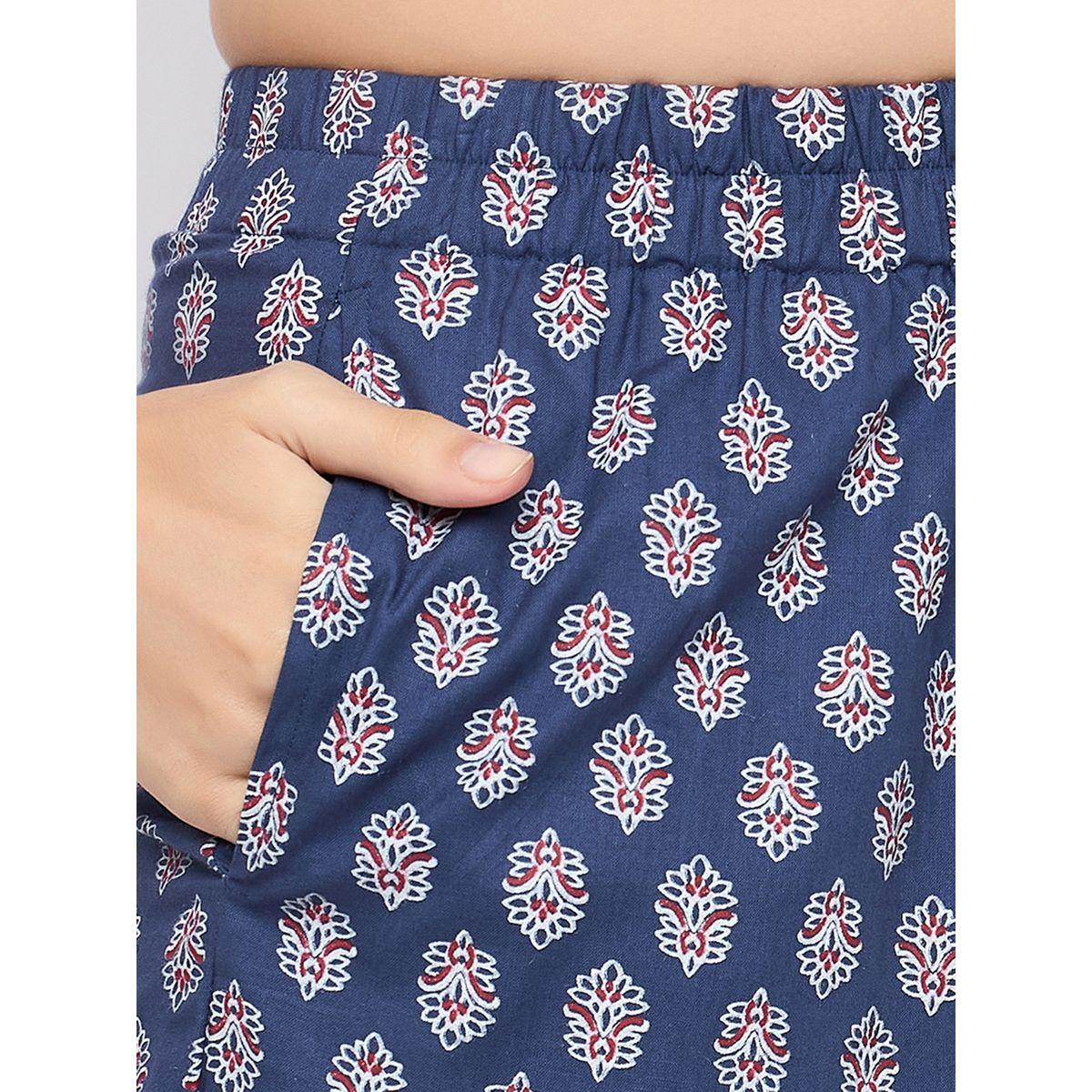 Clovia Floral Print Notch Lapel Shirt and Shorts Set-women-clothing-nightwear-pyjamas-shortsets-image-1