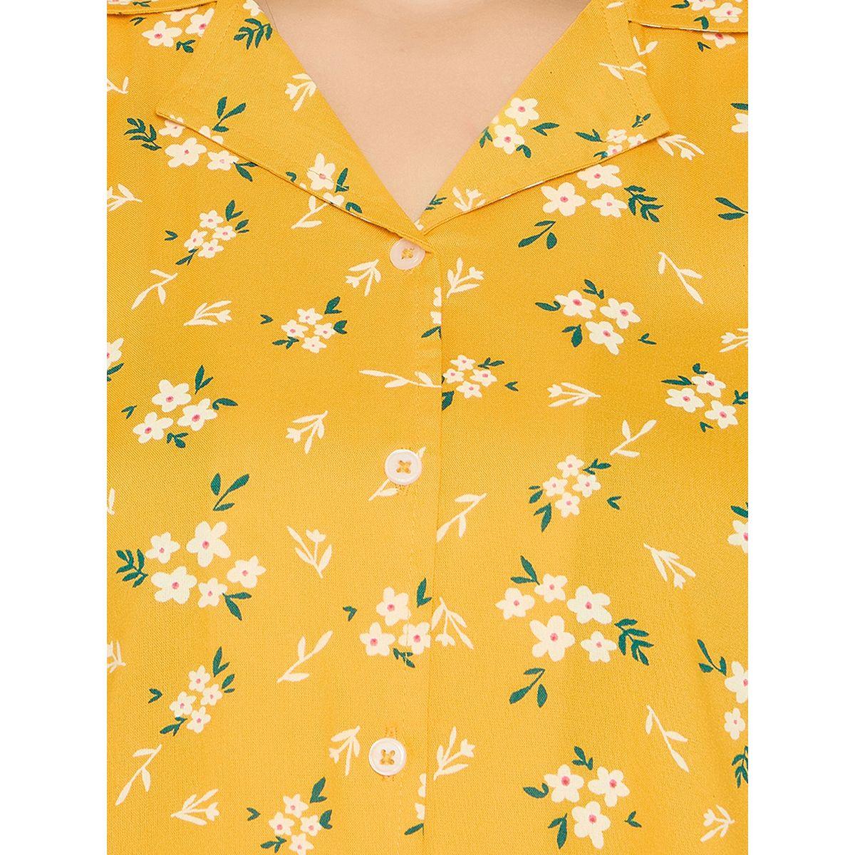 طقم من شورت وبلوزة بطبعة زهور وأكمام قصيرة-women-clothing-nightwear-pyjamas-longsets-image-6