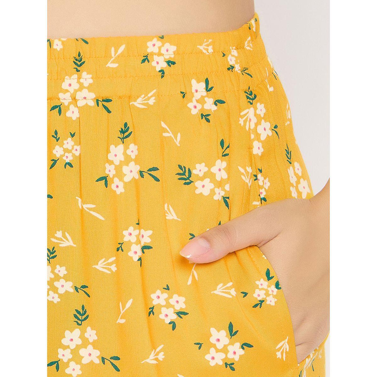 Clovia Floral Print Short Sleeve Shirt and Pyjama Set-women-clothing-nightwear-pyjamas-longsets-image-7