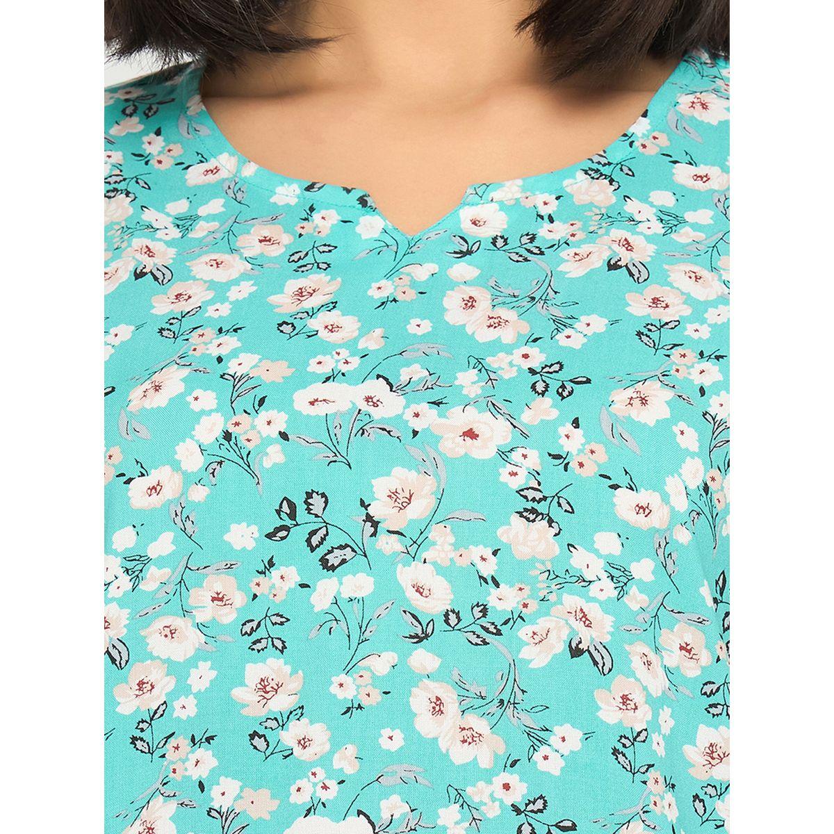 Clovia Floral Print Notch Neck Top and Pyjama Set-women-clothing-nightwear-pyjamas-longsets-image-7