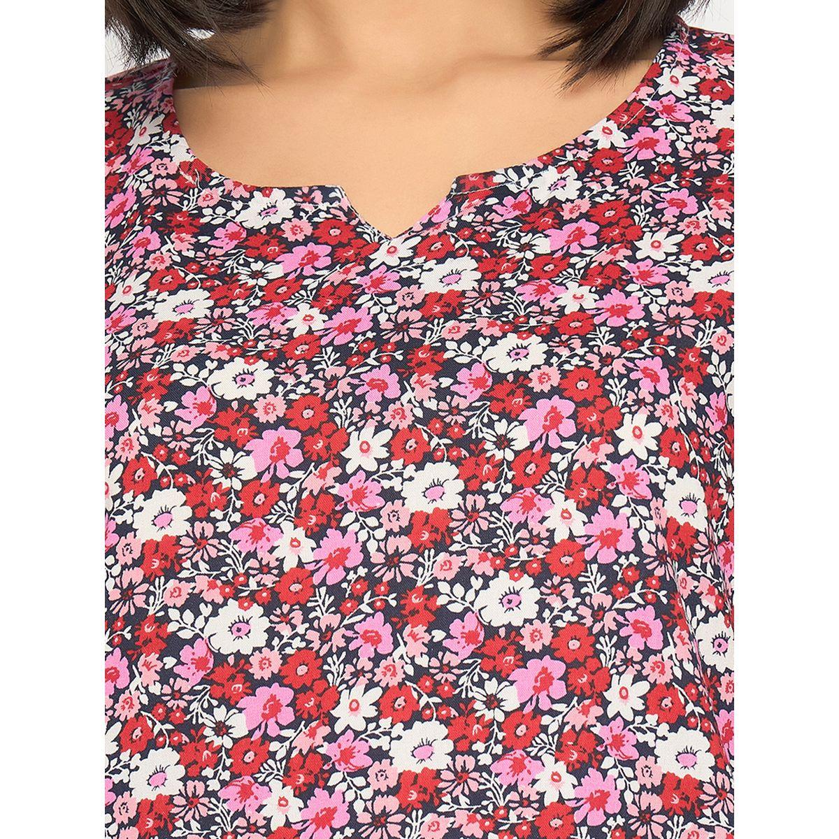طقم بيجاما من بنطال وبلوزة بطبعة زهور-women-clothing-nightwear-pyjamas-longsets-image-2