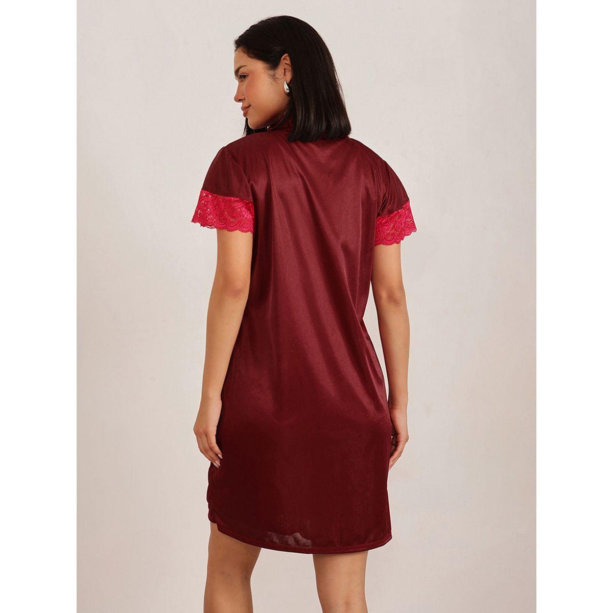 مجموعة من قميص نوم مع روب ساتان بدانتيل-women-clothing-nightwear-robes-image-9
