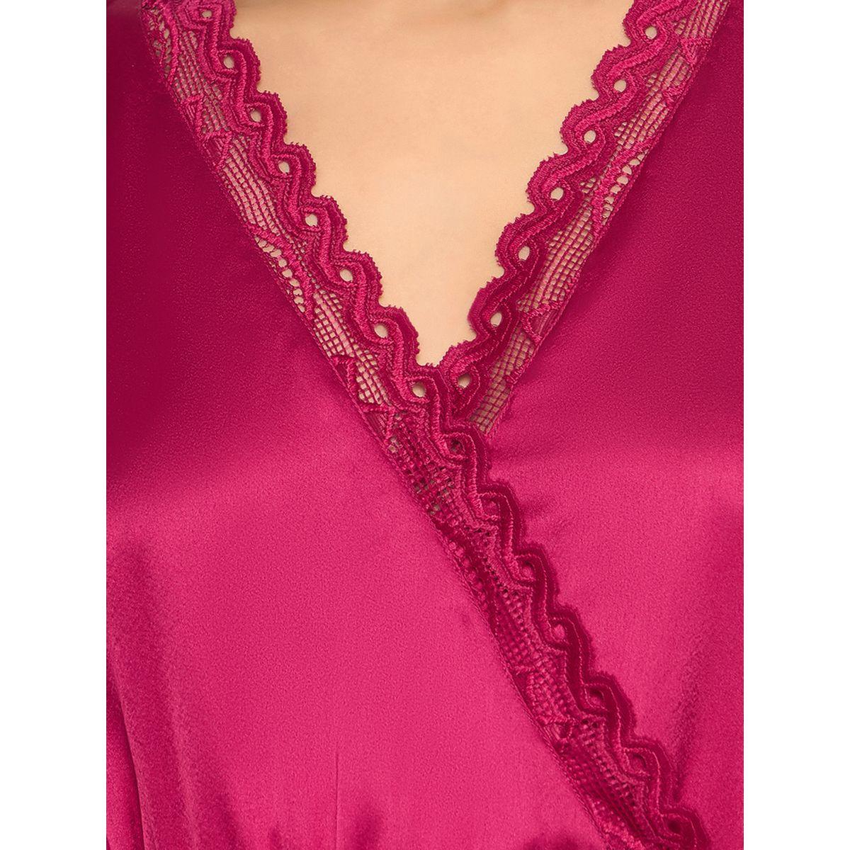قميص نوم ساتان سادة بتفاصيل دانتيل وظهر مكشوف-women-clothing-nightwear-nighties-image-7