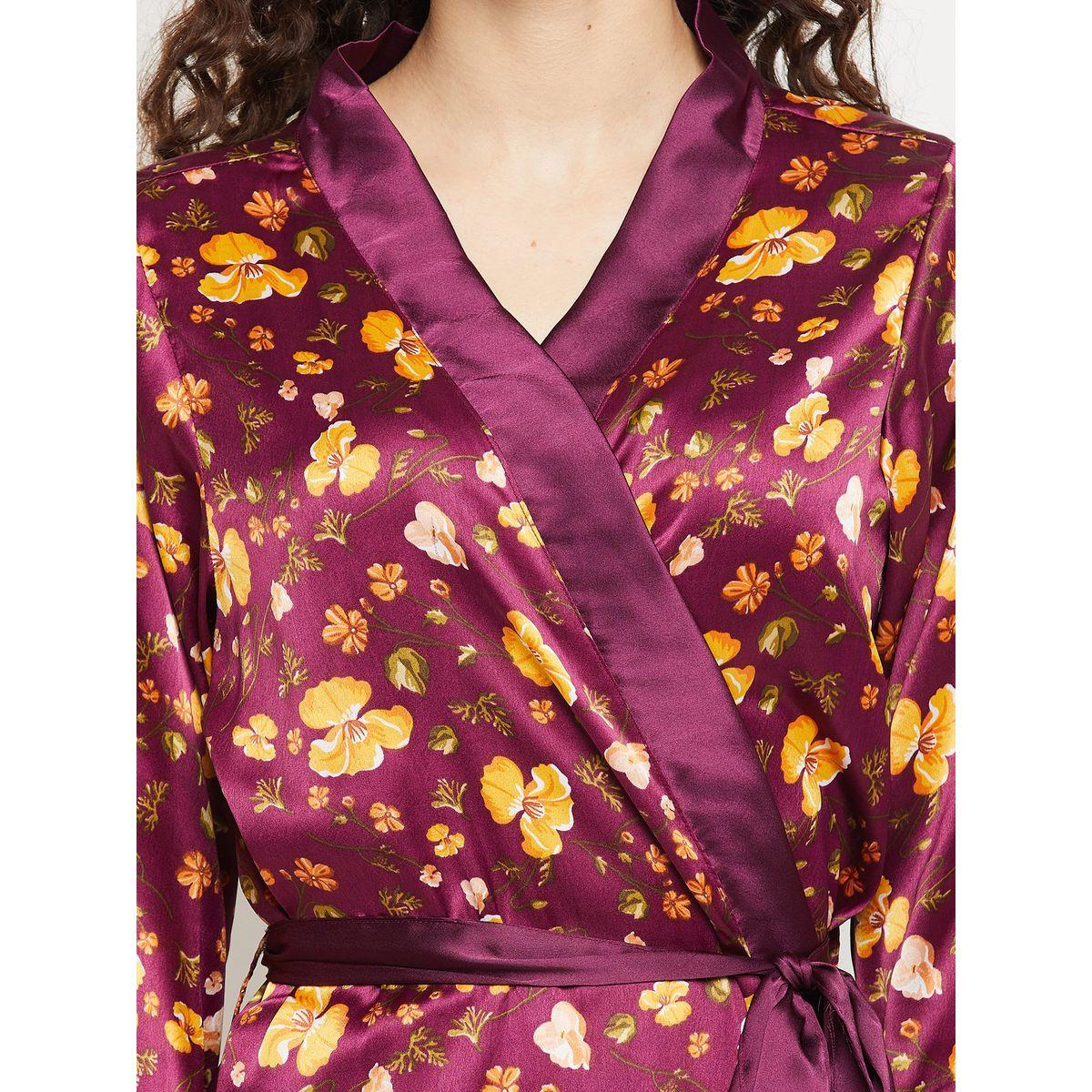 روب ساتان مطبع بزهور مع أربطة-women-clothing-nightwear-robes-image-6