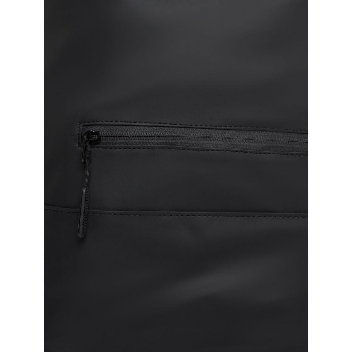 Styli Black Roll-Top Backpack with Buckle Detail-men-bags-image-3