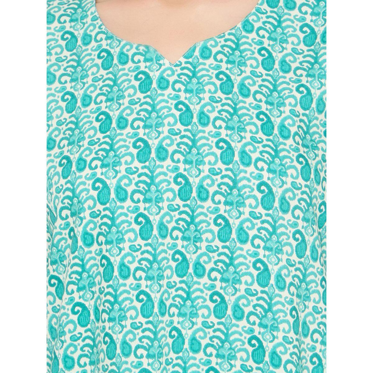 طقم بيجاما من بنطال وبلوزة بطبعة بيزلي-women-clothing-nightwear-pyjamas-longsets-image-3