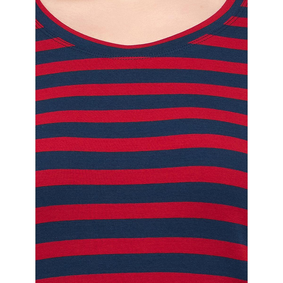 Clovia Striped Cotton T-Shirt and Pyjama Set-women-clothing-nightwear-pyjamas-longsets-image-5