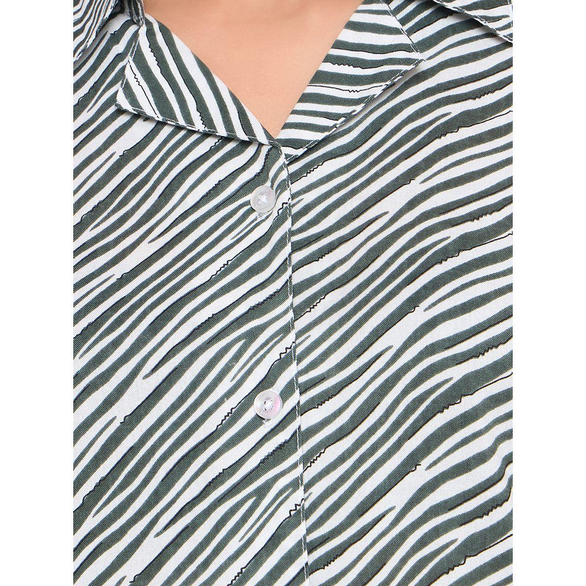 Clovia Zebra Print Button Down Shirt and Pyjama Set-women-clothing-nightwear-pyjamas-longsets-image-7