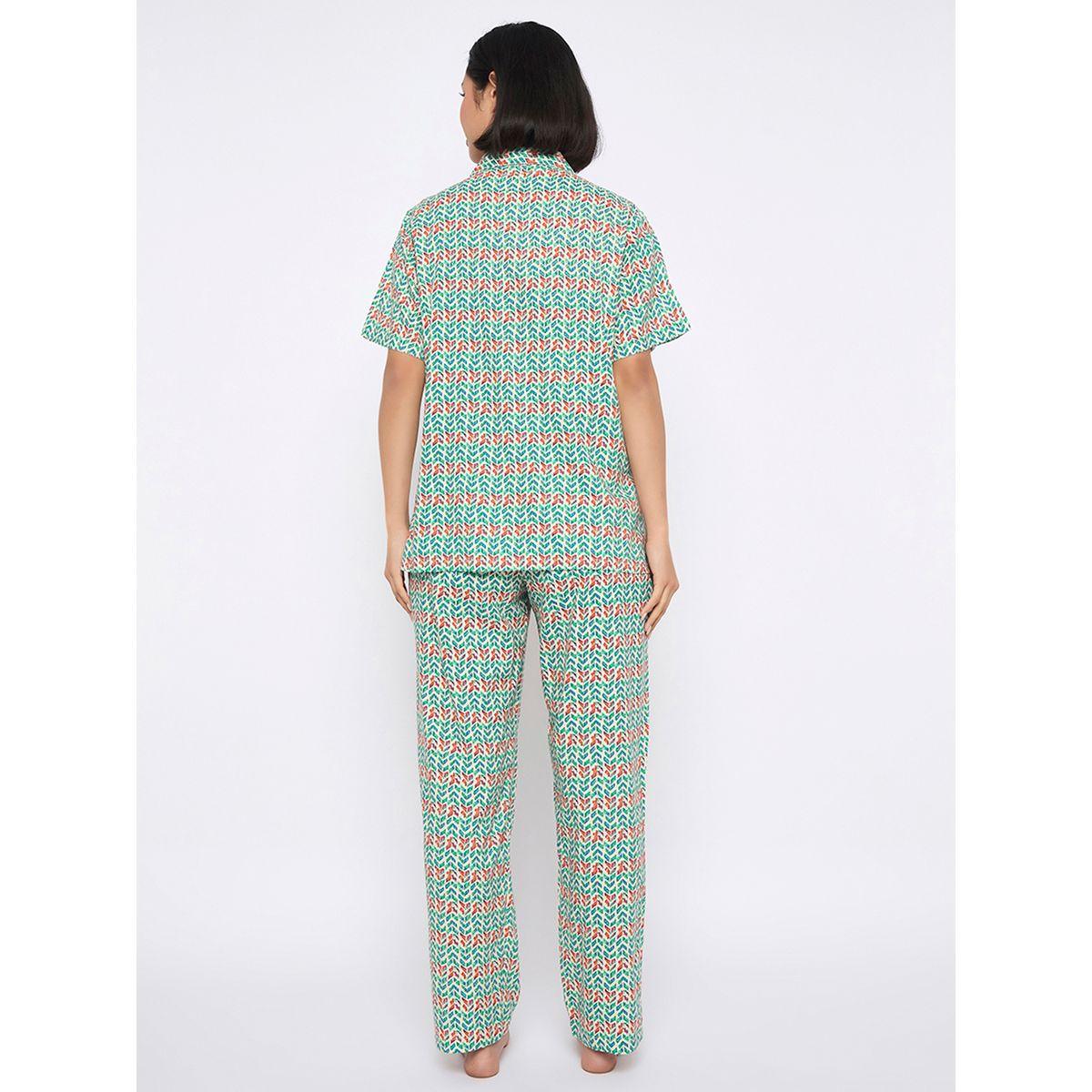 طقم بيجاما من بنطال وبلوزة مطبعة بالكامل-women-clothing-nightwear-pyjamas-longsets-image-6