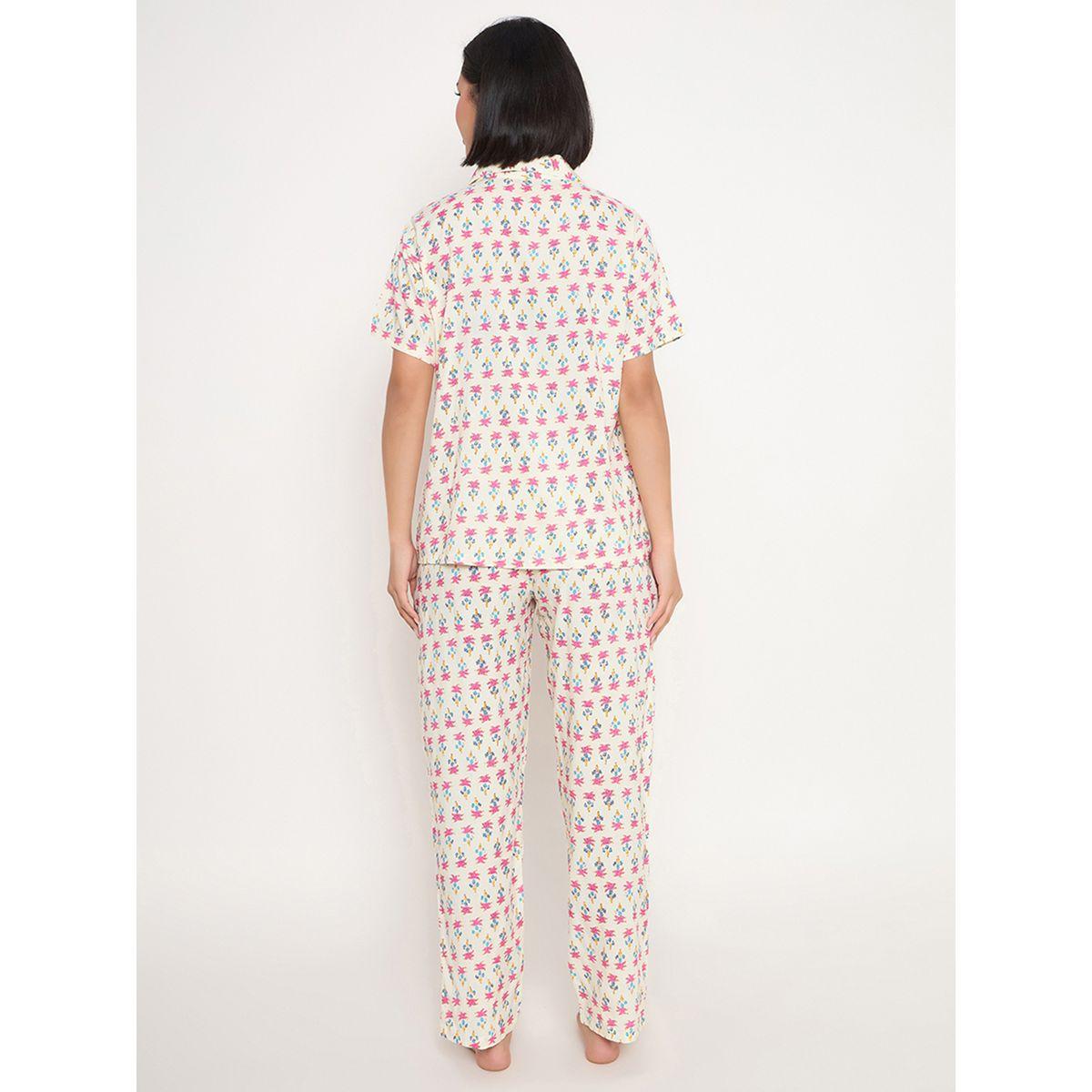 Clovia All-Over Print Button Down Shirt and Pyjama Set-women-clothing-nightwear-pyjamas-longsets-image-6