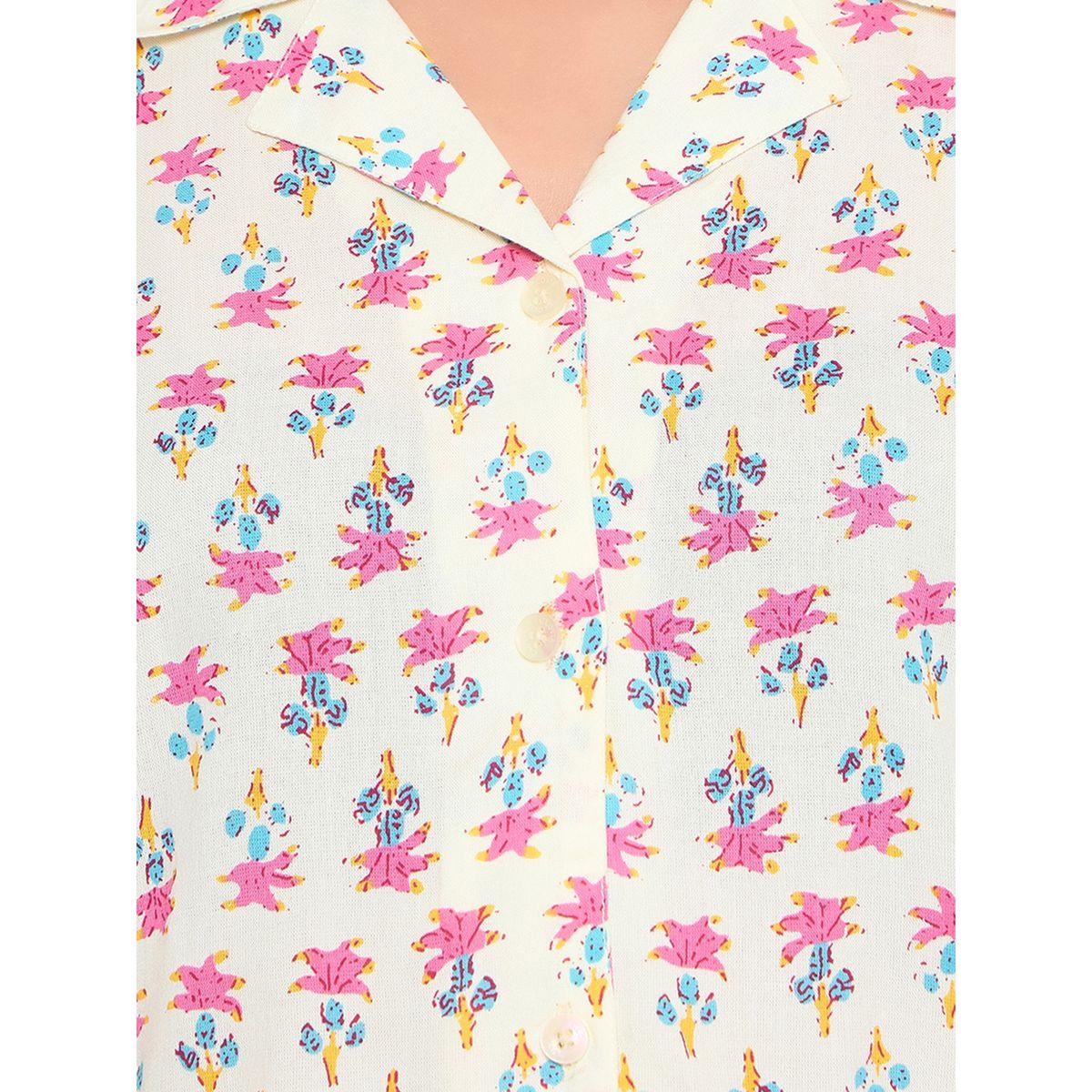 مجموعة من بنطال بيجاما وبلوزة مطبعة بالكامل-women-clothing-nightwear-pyjamas-longsets-image-7