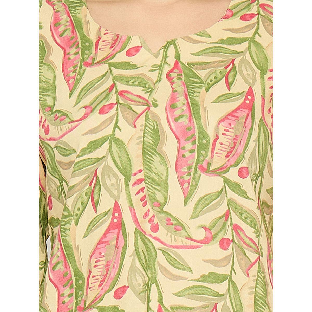 طقم بيجاما من بنطال وبلوزة بطبعة أوراق شجر-women-clothing-nightwear-pyjamas-longsets-image-2