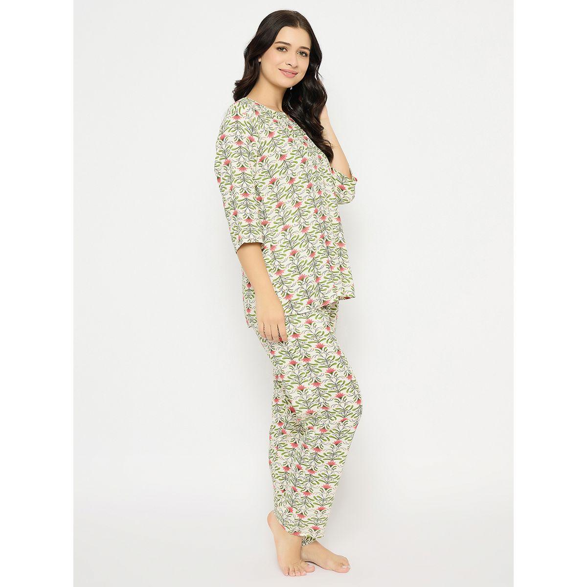 Clovia All-Over Print Notch Neck Top and Pyjama Set-women-clothing-nightwear-pyjamas-longsets-image-5