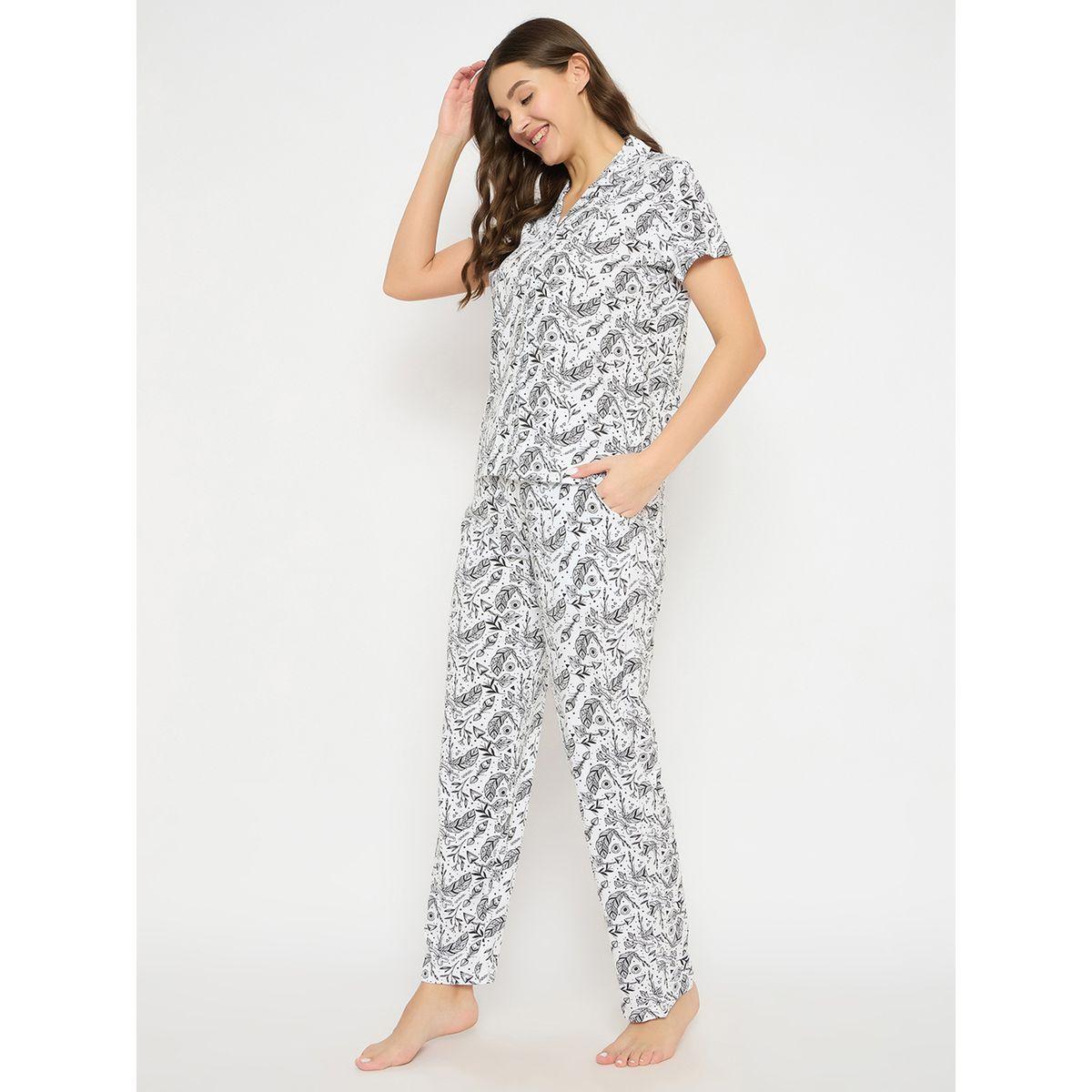 Clovia All-Over Print Cotton Shirt and Pyjama Set-women-clothing-nightwear-pyjamas-longsets-image-4