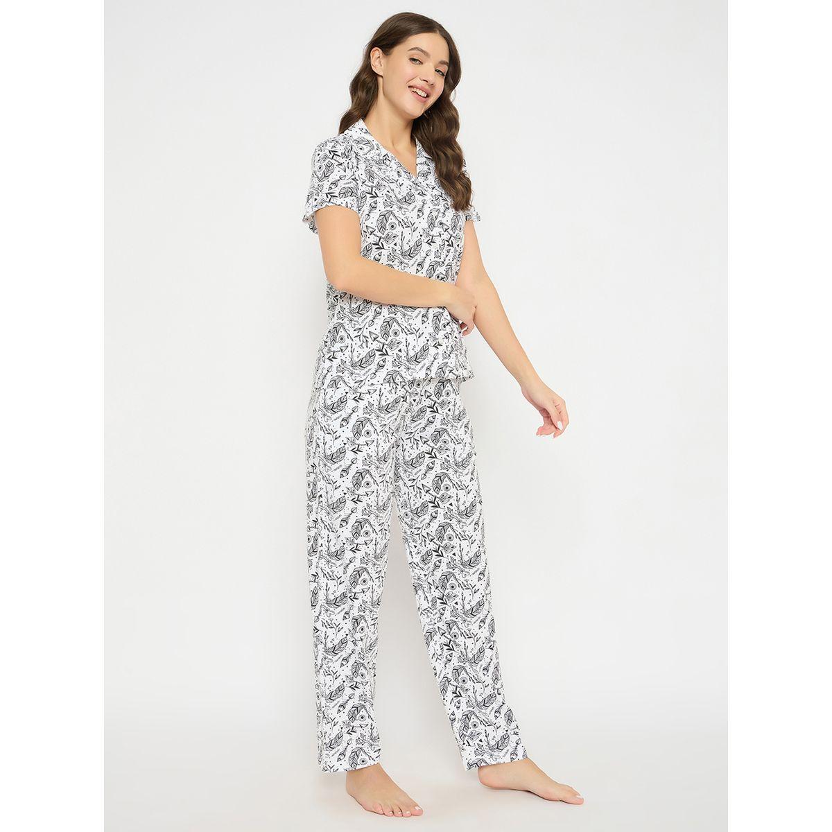 Clovia All-Over Print Cotton Shirt and Pyjama Set-women-clothing-nightwear-pyjamas-longsets-image-5