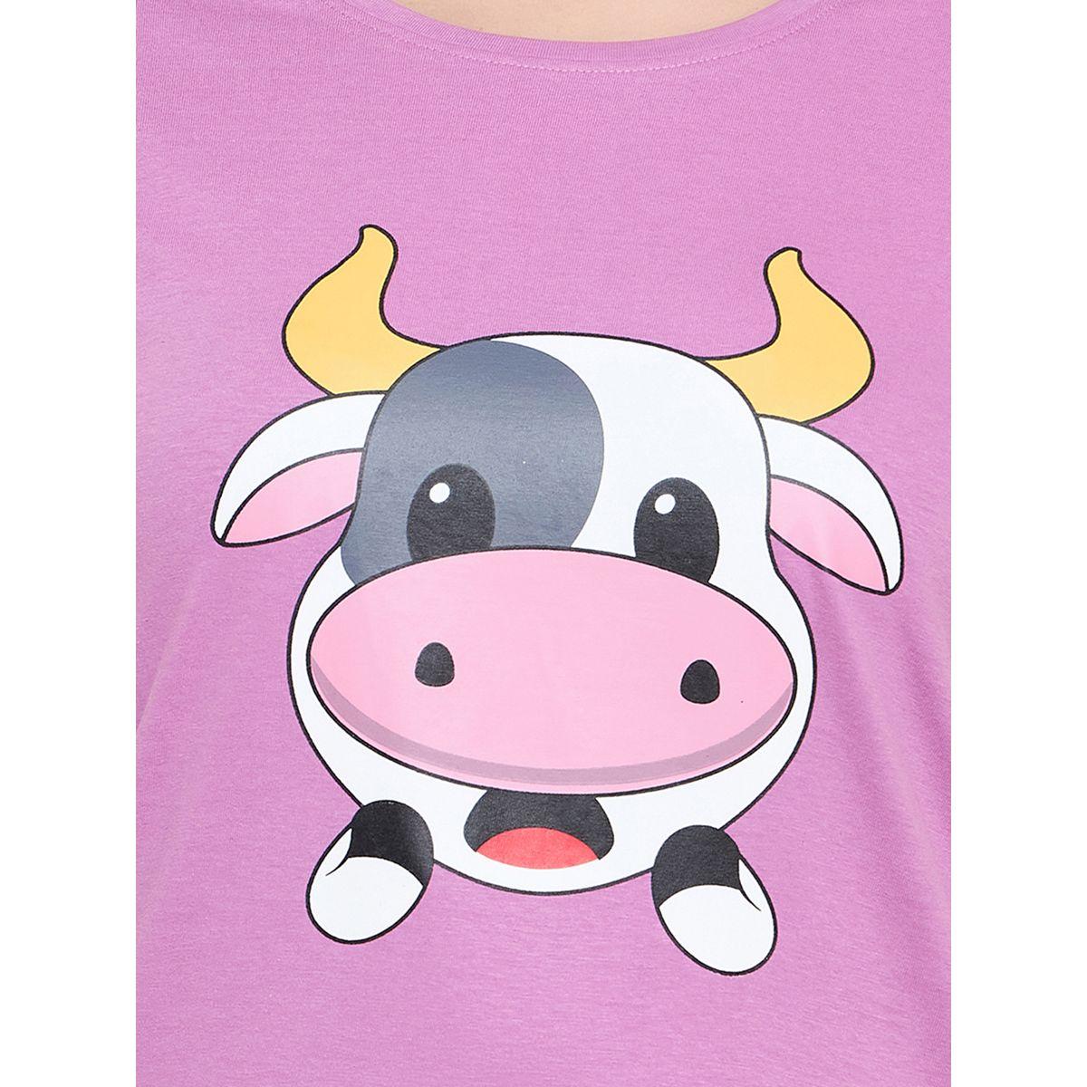 Clovia Graphic Print Short Sleeve T-Shirt and Pyjama Set-women-clothing-nightwear-pyjamas-longsets-image-7