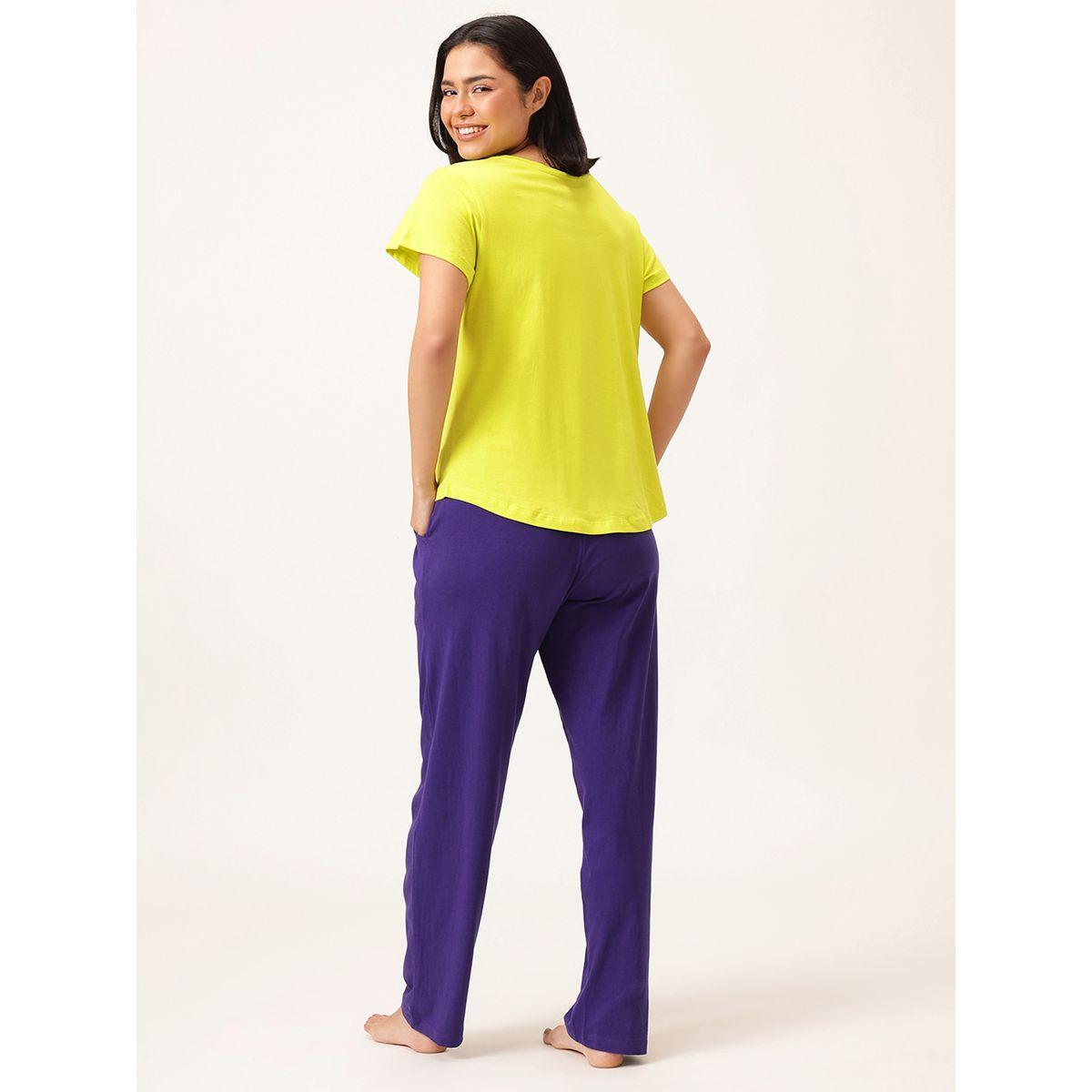 طقم بيجاما من بنطال وتيشيرت بأكمام قصيرة-women-clothing-nightwear-pyjamas-longsets-image-7
