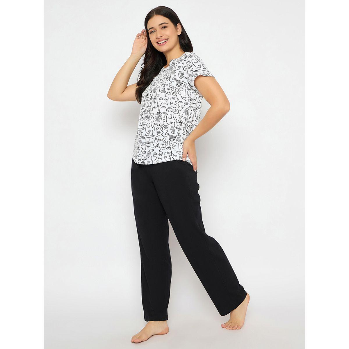 طقم بيجاما من بنطال وبلوزة بأكمام قصيرة-women-clothing-nightwear-pyjamas-longsets-image-3