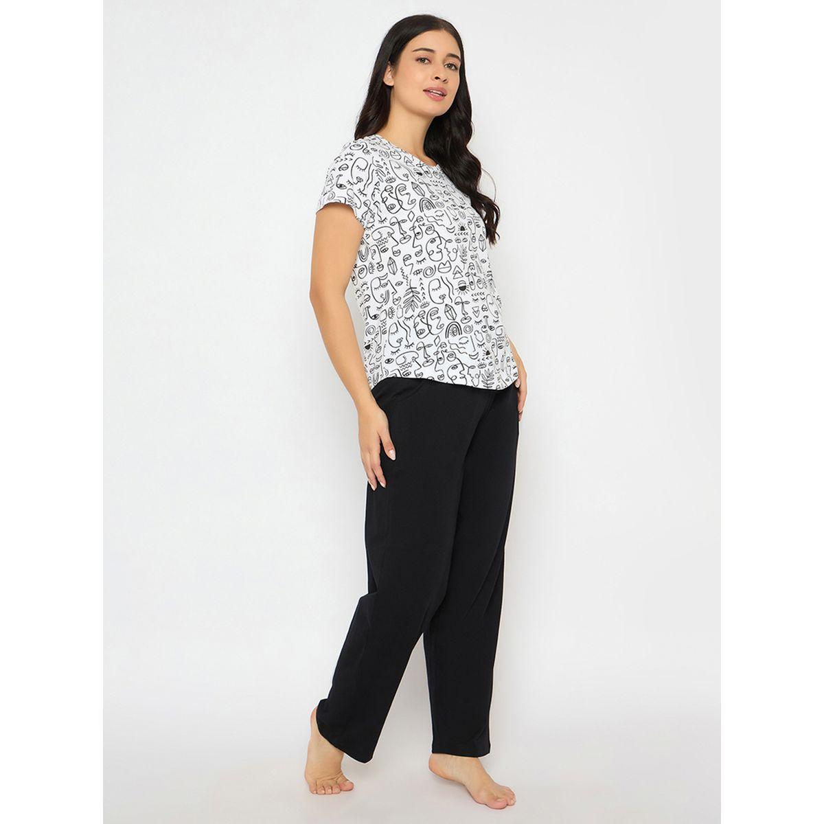 طقم بيجاما من بنطال وبلوزة بأكمام قصيرة-women-clothing-nightwear-pyjamas-longsets-image-4
