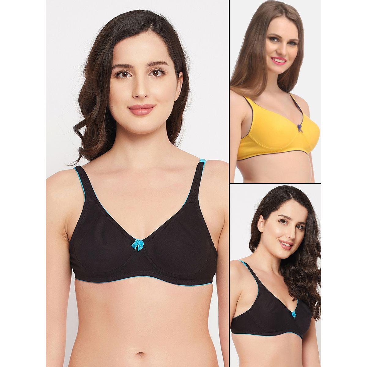 Clovia Pack of 2 - Non-Wired Non-Padded Bra with Demi Cups-women-clothing-lingerie-bras-image-1