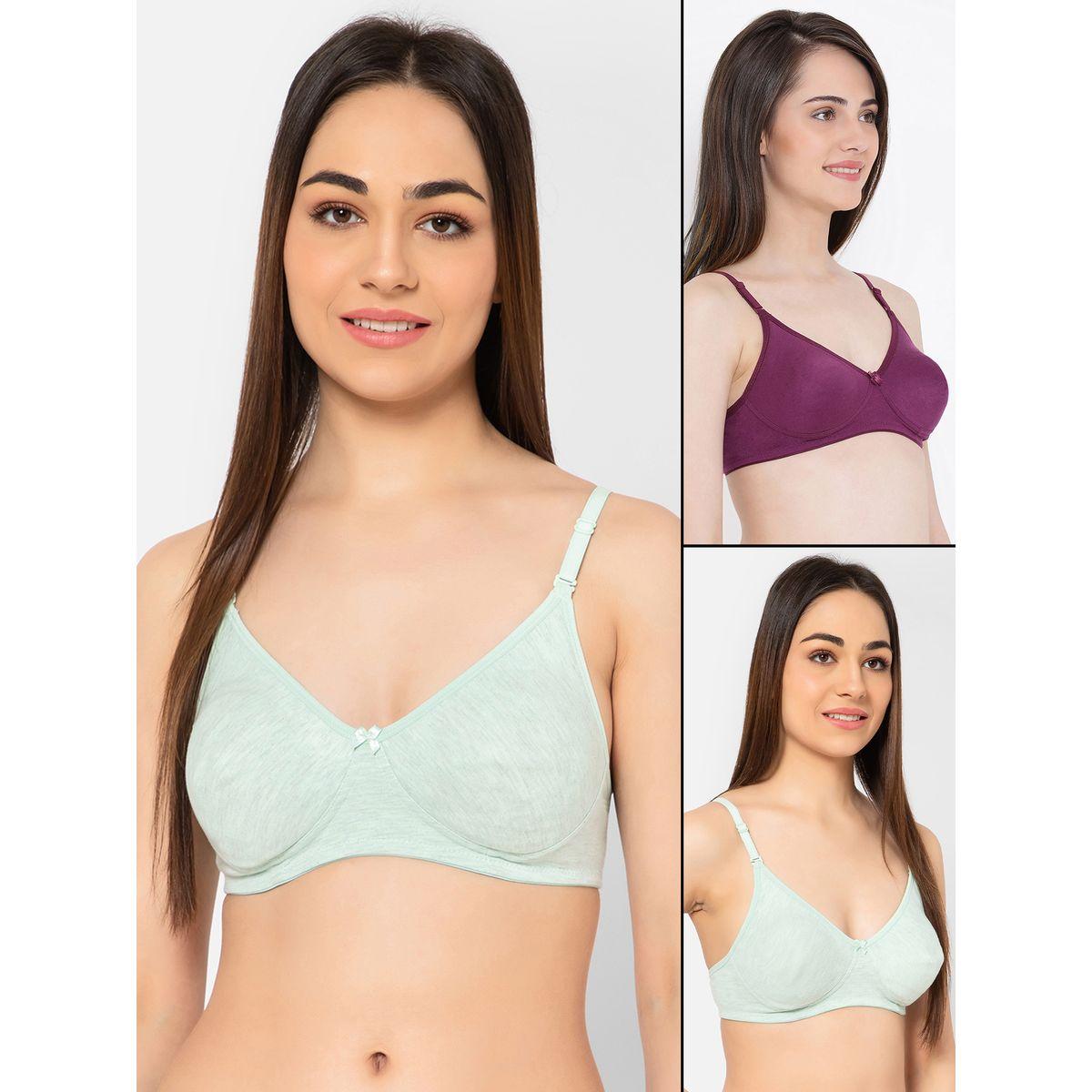 مجموعة من 2 - صدرية سادة غير مبطنة بتغطية كاملة-women-clothing-lingerie-bras-image-6