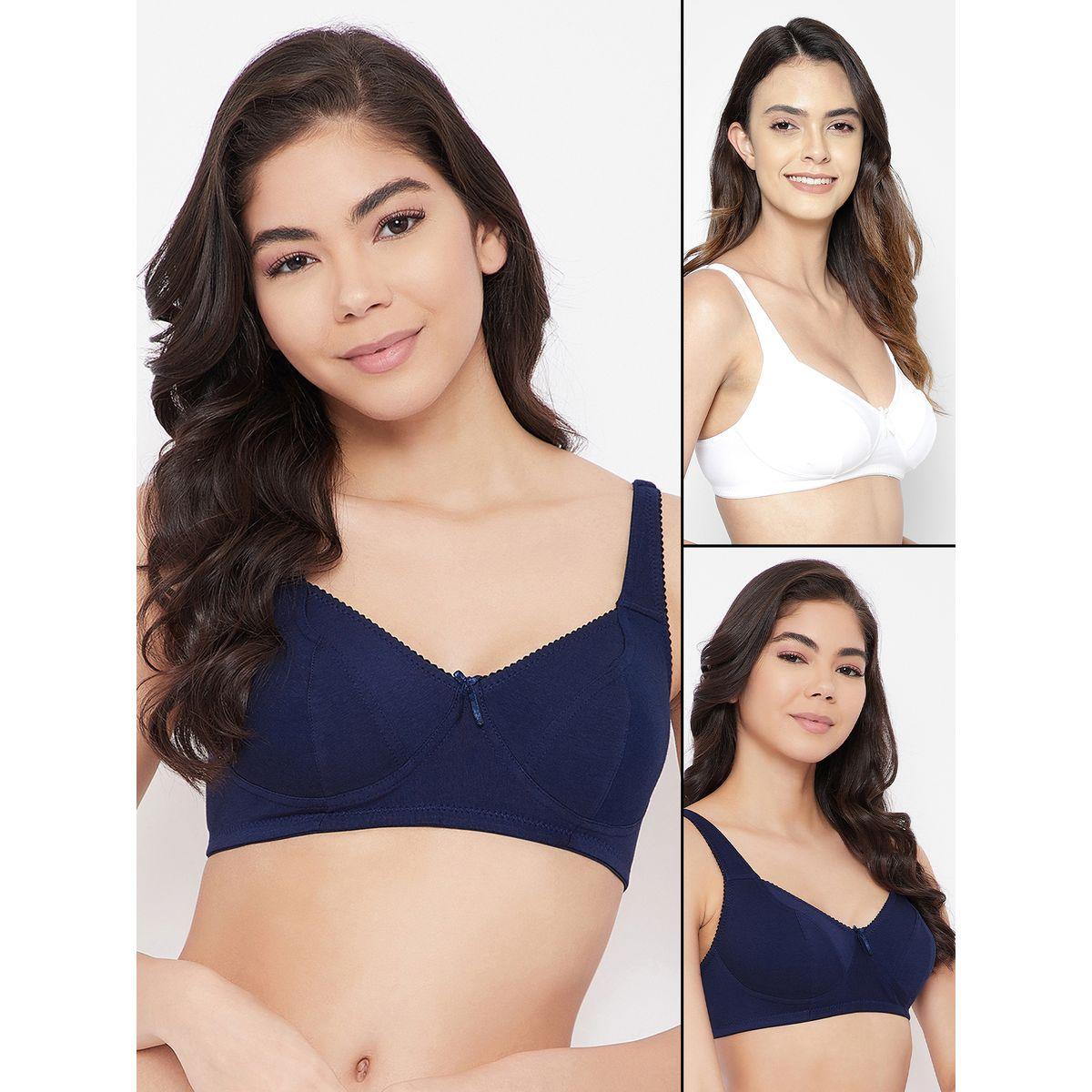 Clovia Pack of 2 - Solid Non-Padded Non-Wired Full Coverage Bra-women-clothing-lingerie-bras-image-1