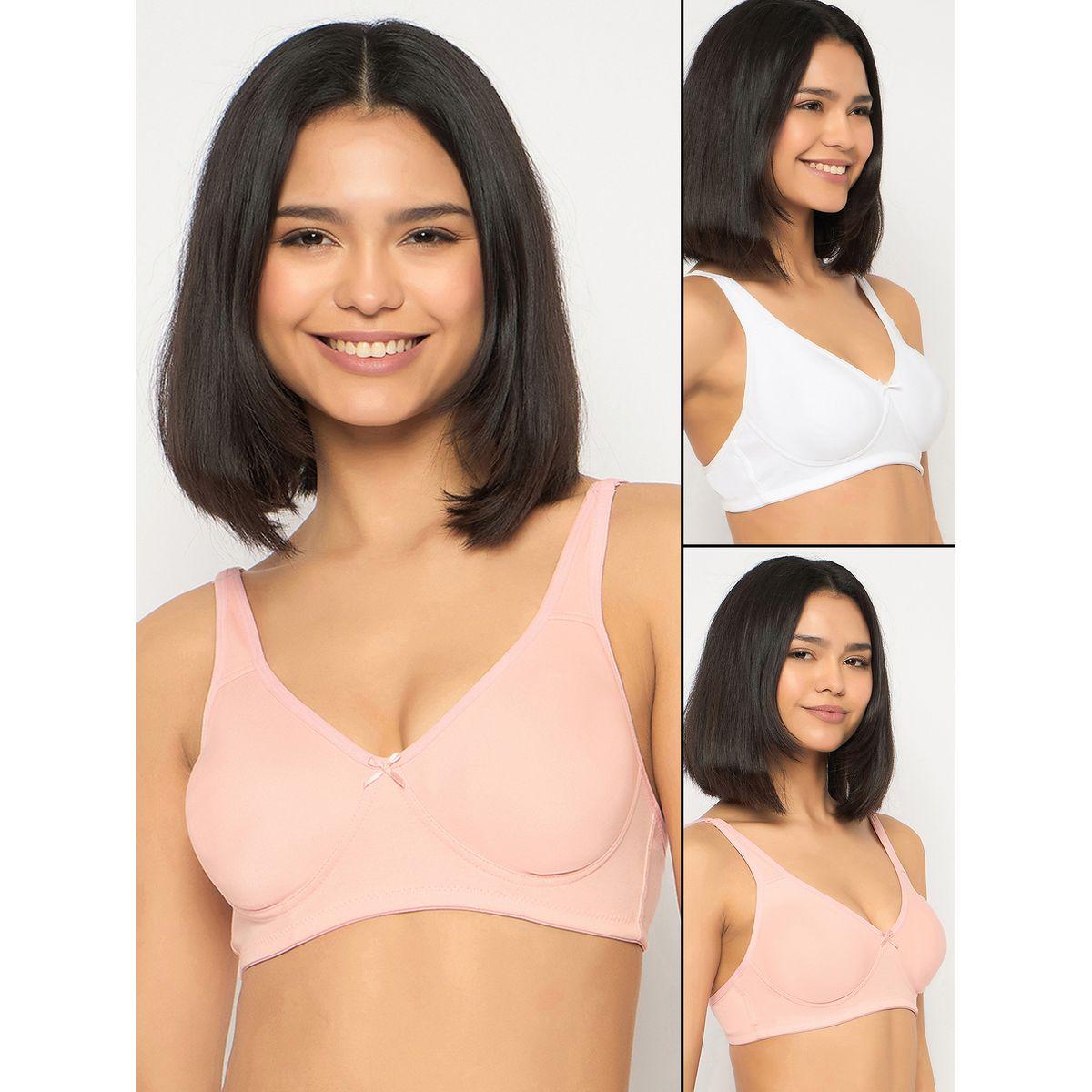 Clovia Pack of 2 - Solid Non-Padded Non-Wired Full Coverage T-Shirt Bra-women-clothing-lingerie-bras-image-1