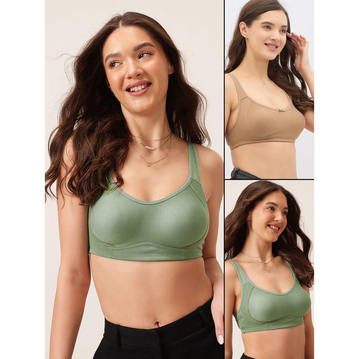 Clovia Pack of 2 - Solid Non-Padded Non-Wired Full Coverage T-Shirt Bra-women-clothing-lingerie-bras-image-1
