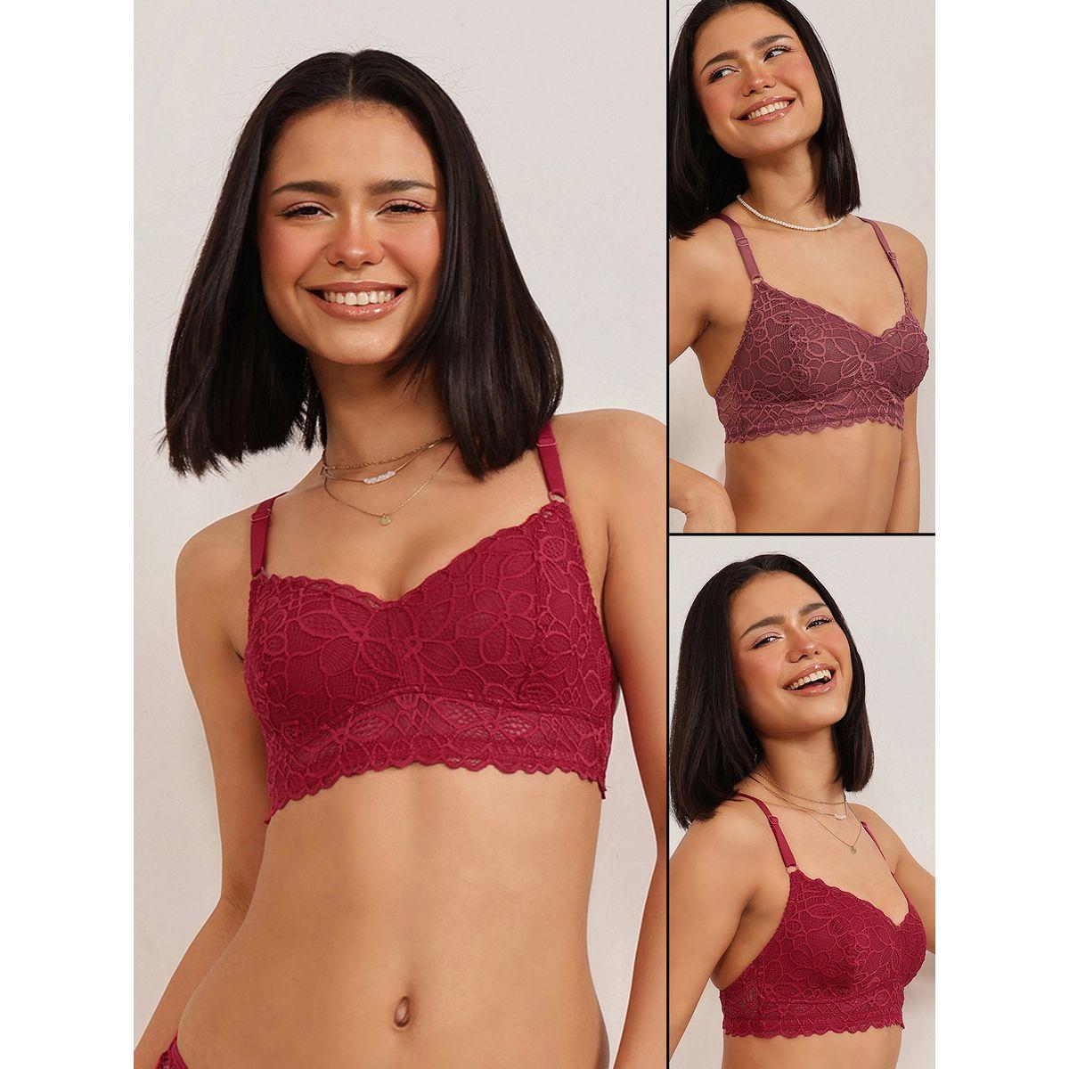 Clovia Set of 2 Non - Padded Non-Wired Full Coverage Bralette-women-clothing-lingerie-bras-image-1