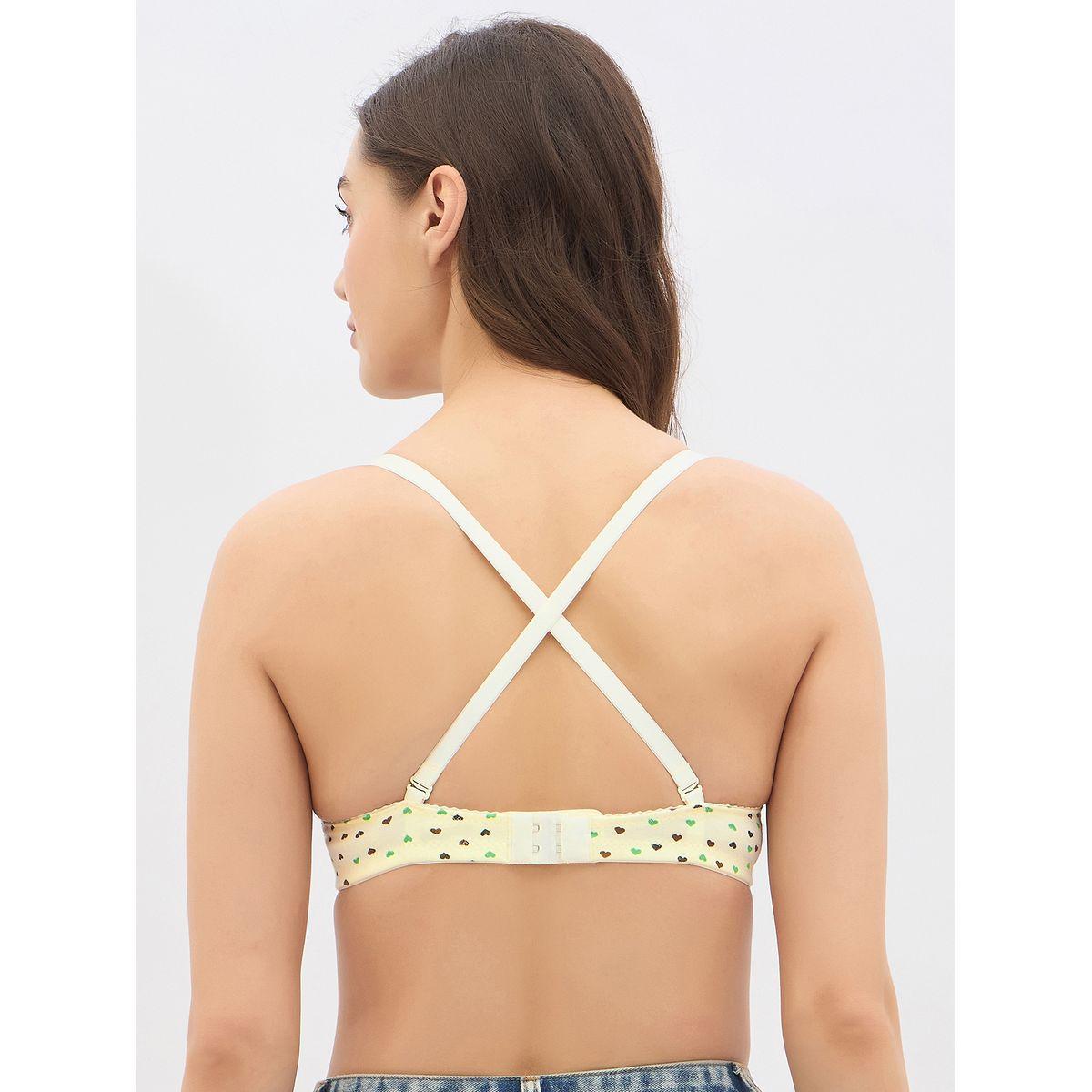 Clovia Set of 2 - Padded Non-Wired Full Coverage Heart Print T-Shirt Bra-women-clothing-lingerie-bras-image-6