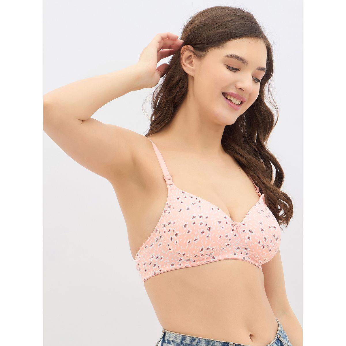 Clovia Pack of 2 - Floral Print Padded Non-Wired Full Coverage Multiway T-Shirt Bra-women-clothing-lingerie-bras-image-2