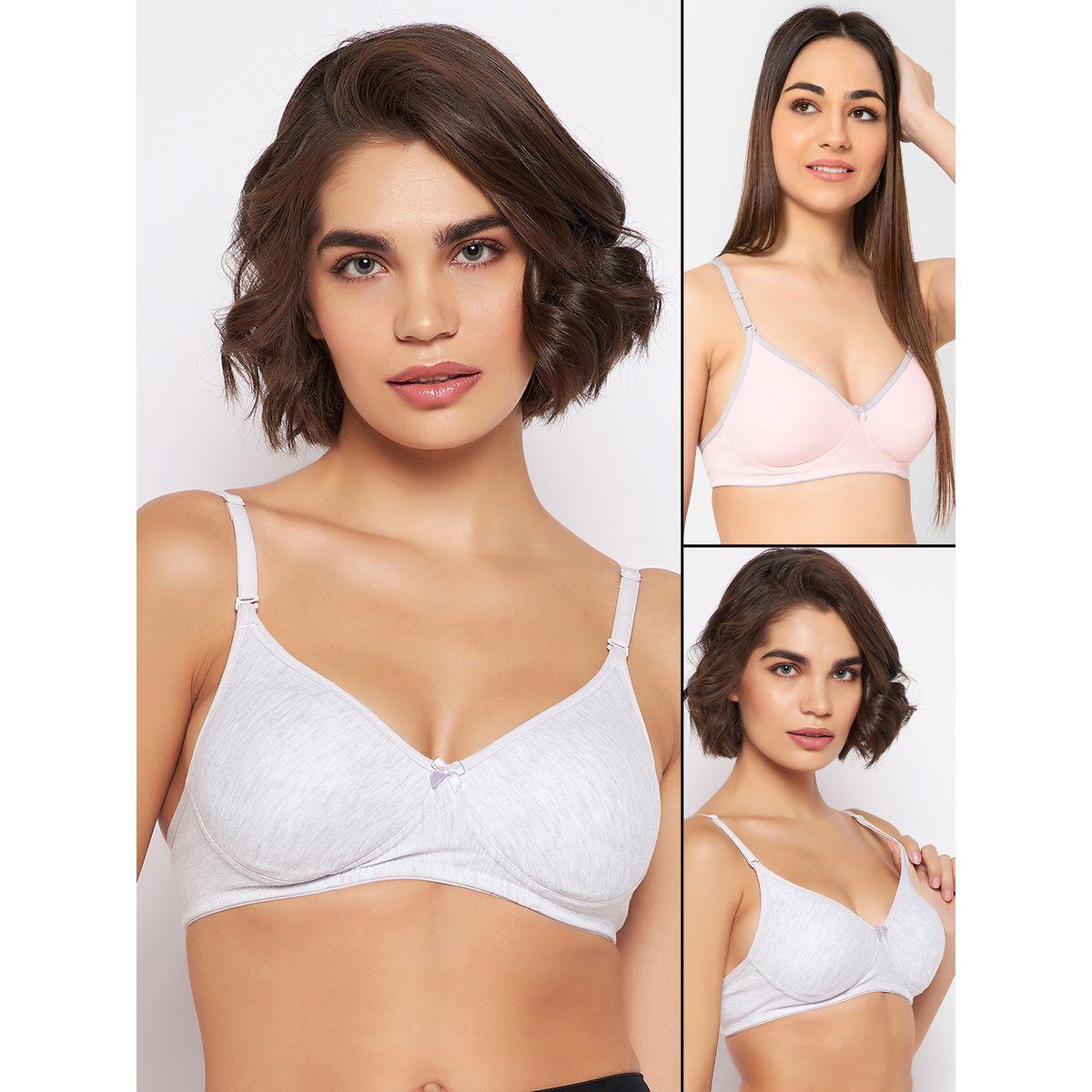 Clovia Pack of 2 - Lightly Padded Non-Wired Demi Cup Multiway T-Shirt Bra-women-clothing-lingerie-bras-image-1