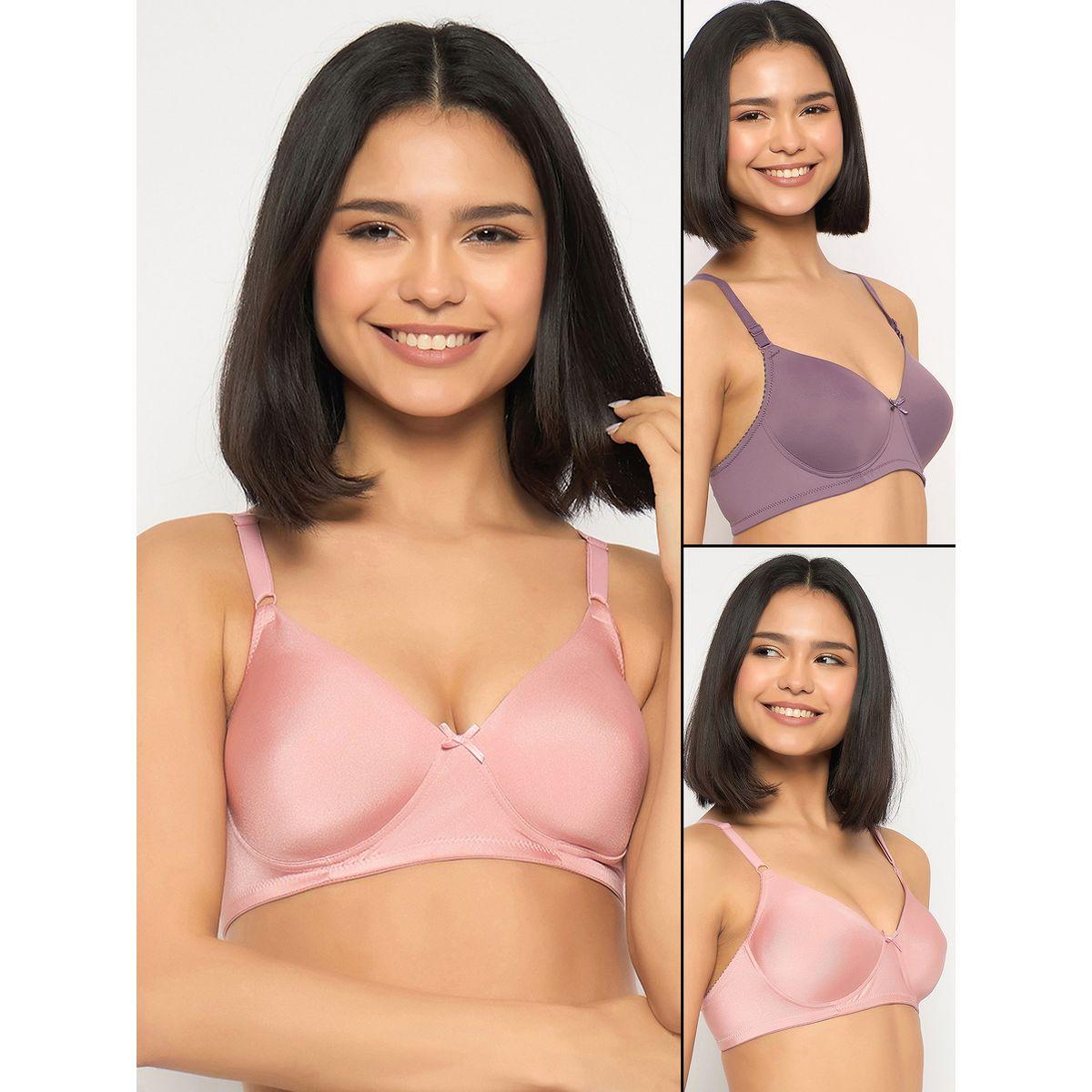 مجموعة من 2 - صدرية سادة مبطنة بتغطية كاملة-women-clothing-lingerie-bras-image-6
