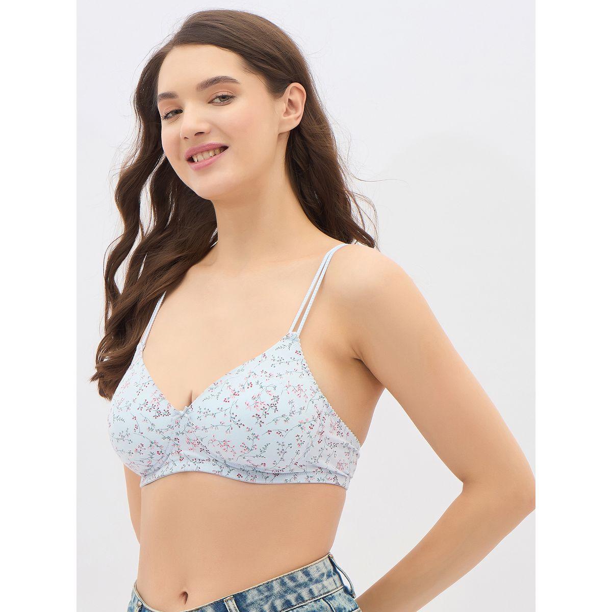 Clovia Set of 2 - Padded Non-Wired Full Coverage Floral Print T-Shirt Bra-women-clothing-lingerie-bras-image-5