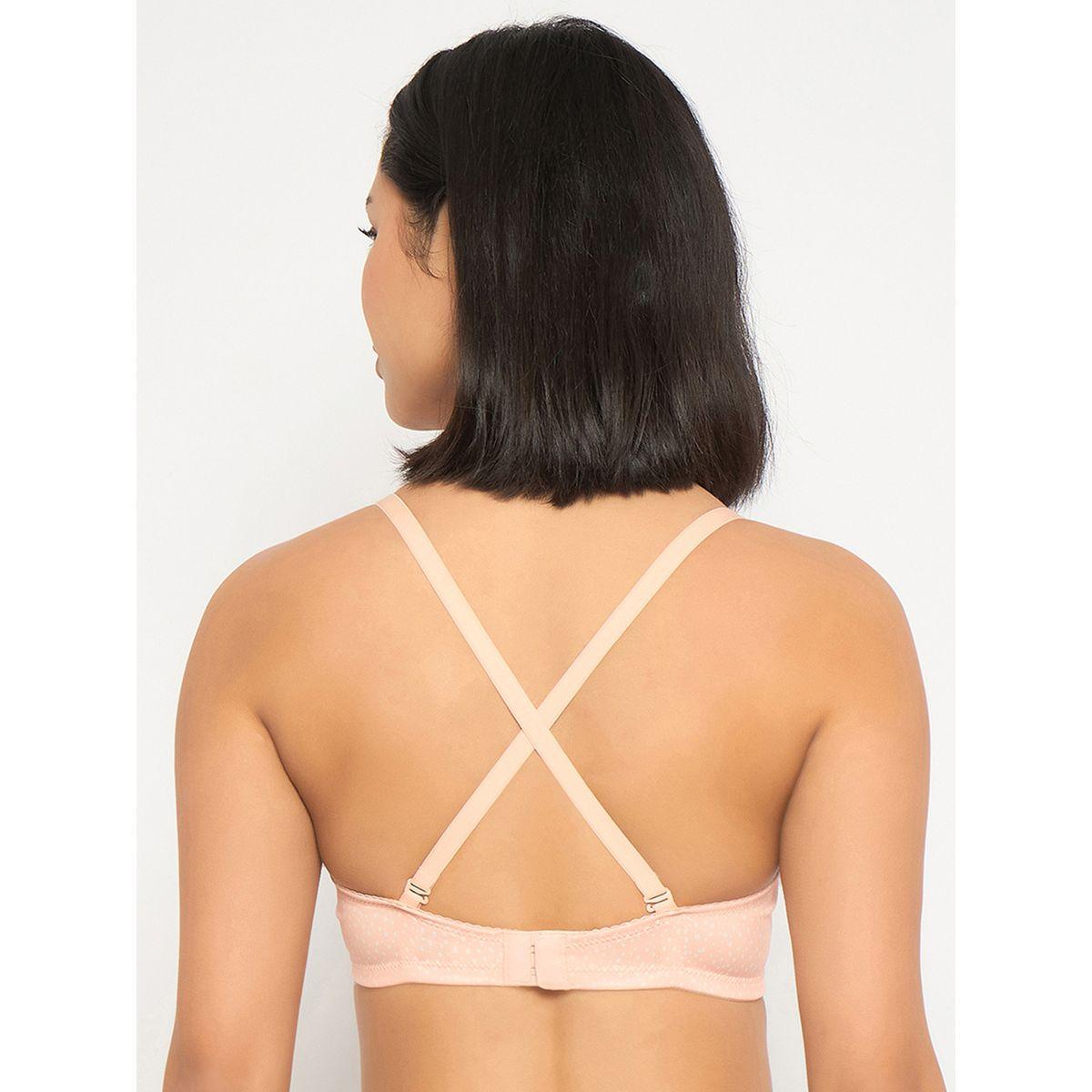 Clovia Pack of 2 - Printed Padded Non-Wired Full Coverage Multiway T-Shirt Bra-women-clothing-lingerie-bras-image-6