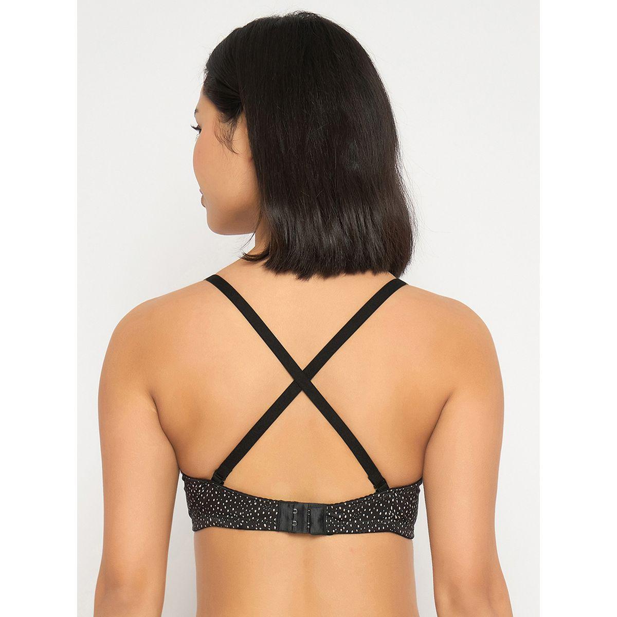 Clovia Pack of 2 - Printed Padded Non-Wired Full Coverage Multiway T-Shirt Bra-women-clothing-lingerie-bras-image-5